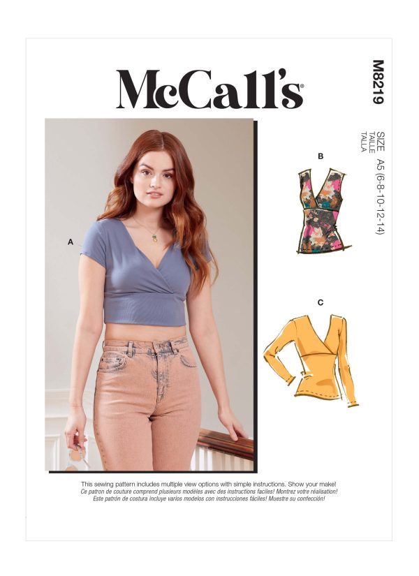 McCall's Sewing Pattern M8219 Misses' Top