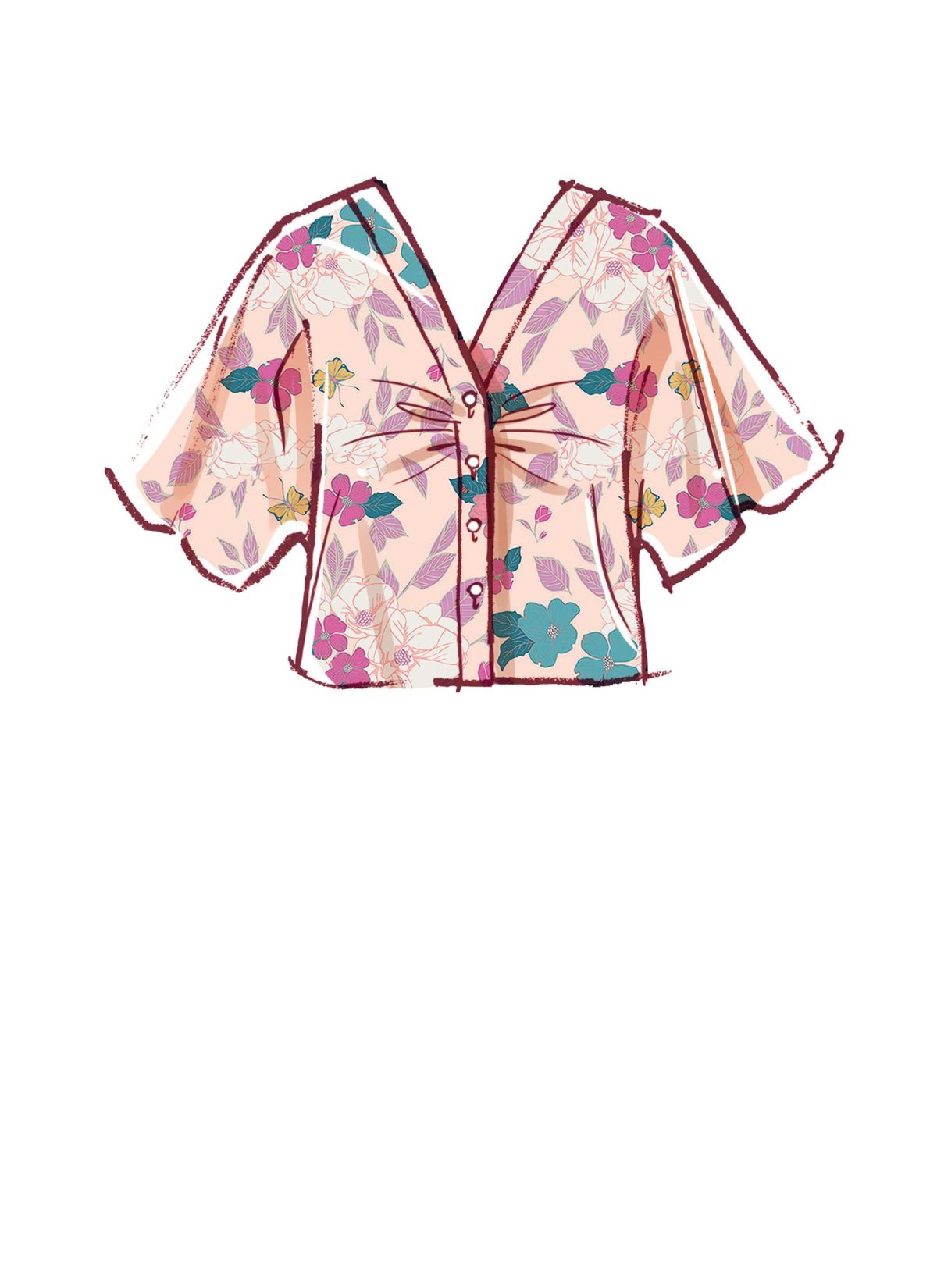 McCall's Sewing Pattern M8220 Misses' Tops & Mask