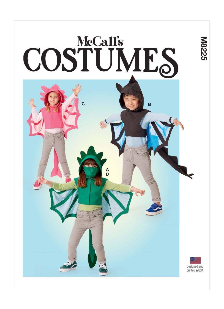 McCall's Sewing Pattern M8225 Kids' Dragon Cape and Mask