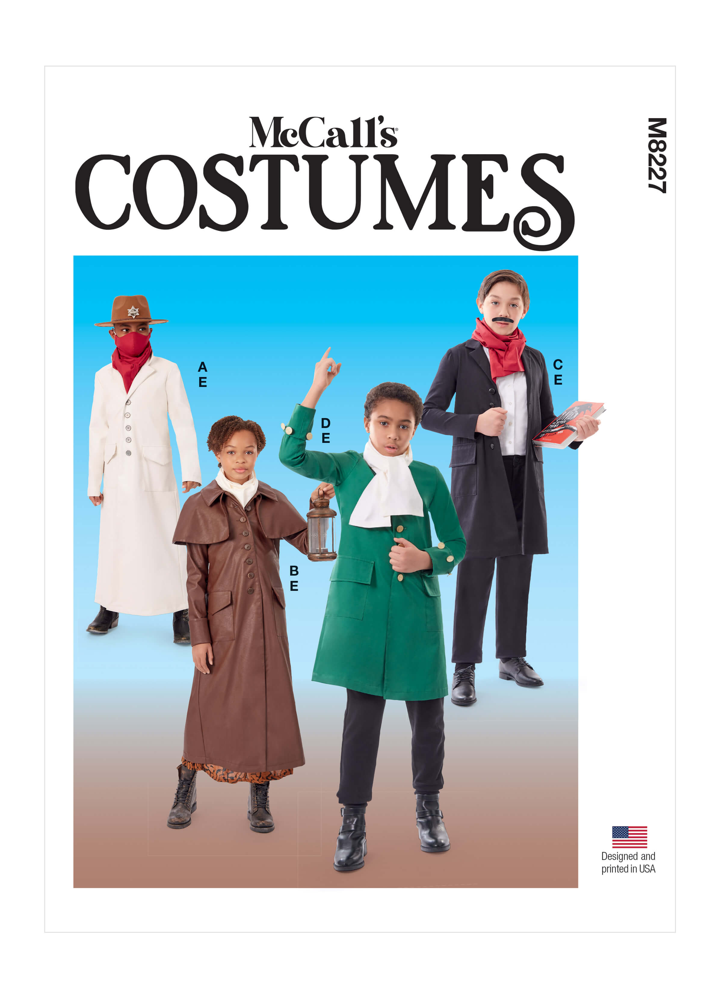 McCall's M8227 Girls' and Boys' Costume Coats with Mask