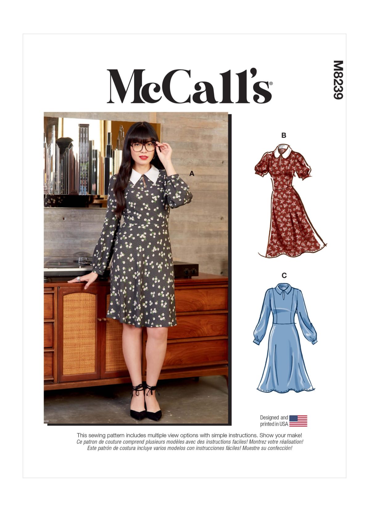McCall's Sewing Pattern M8239 Misses' Dresses