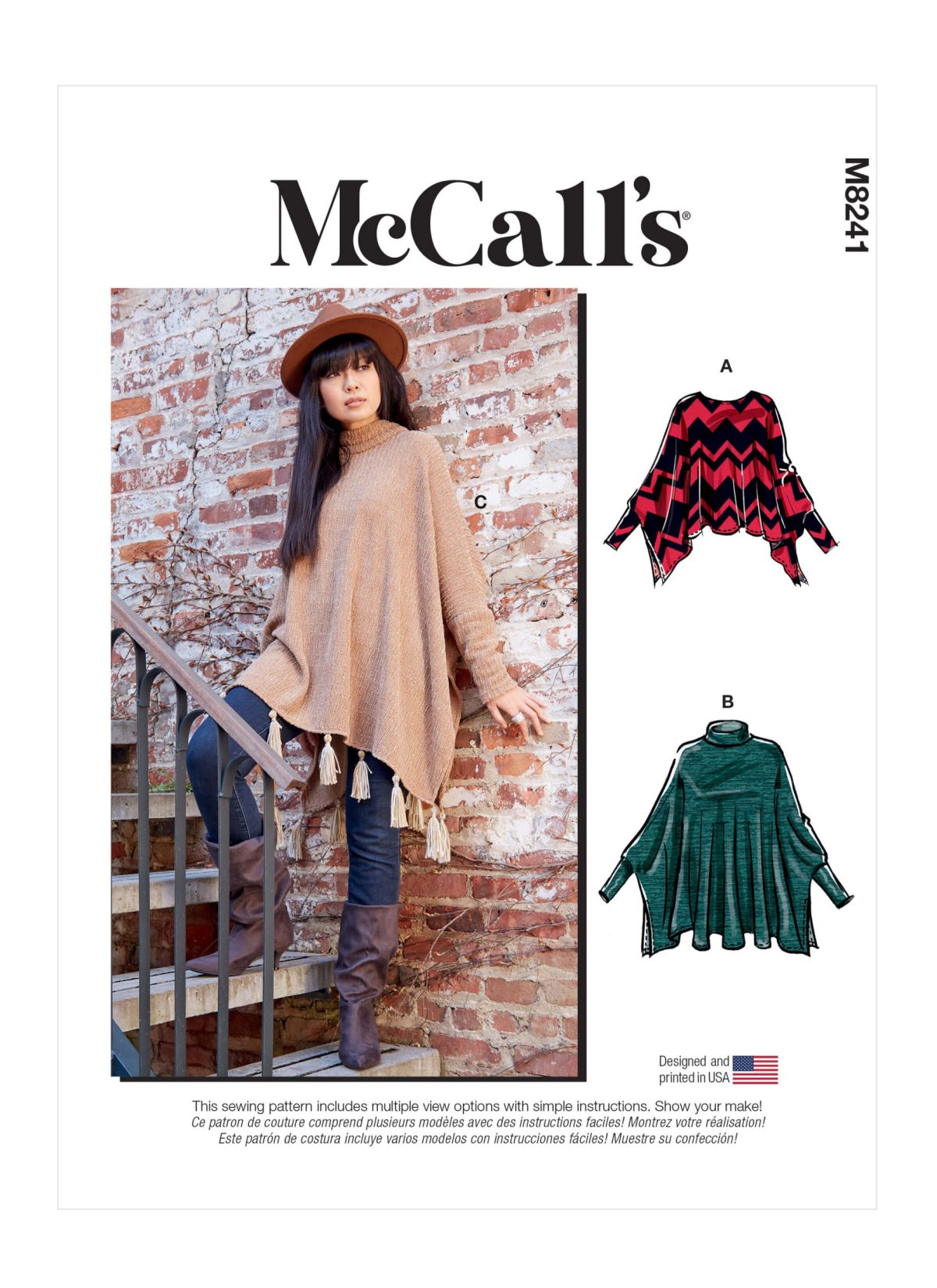 McCall's Sewing Pattern M8241 Misses' Tops