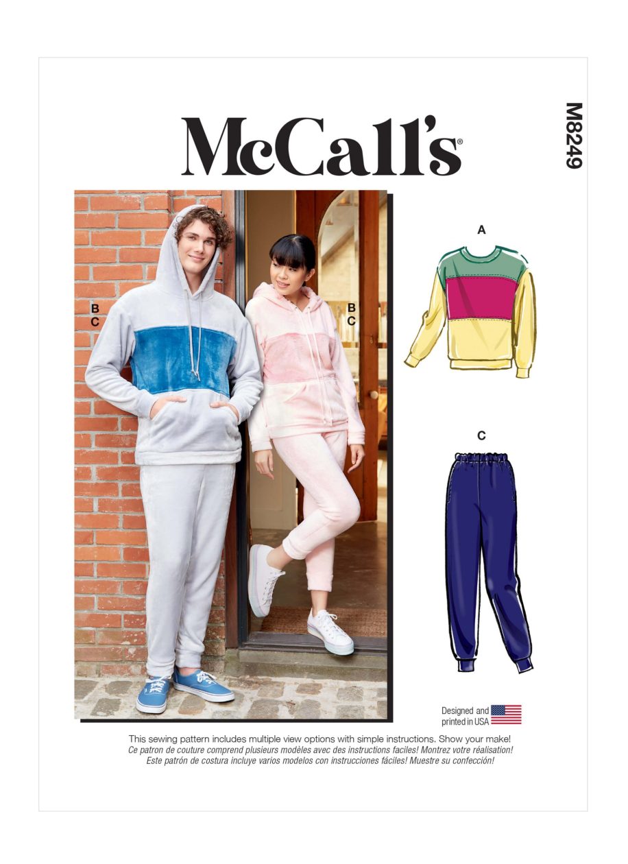 McCall's Sewing Pattern M8249 Unisex Tops and Trousers