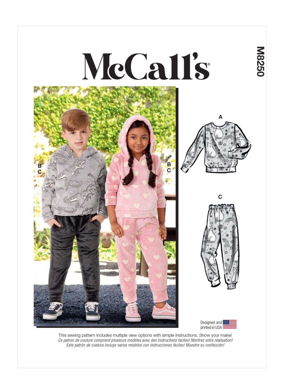 McCall's Sewing Pattern M8250 Children's Tops and Trousers