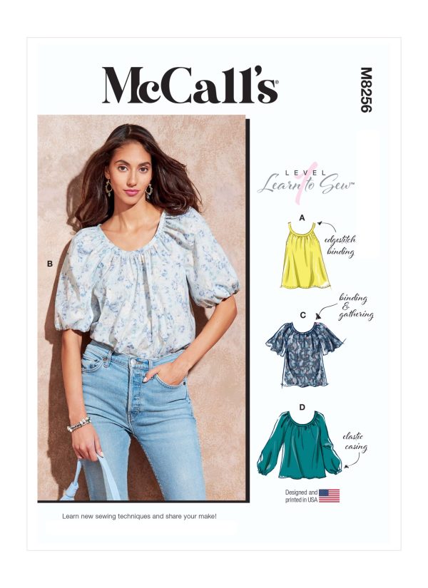McCall's Sewing Pattern M8256 Misses' Tops