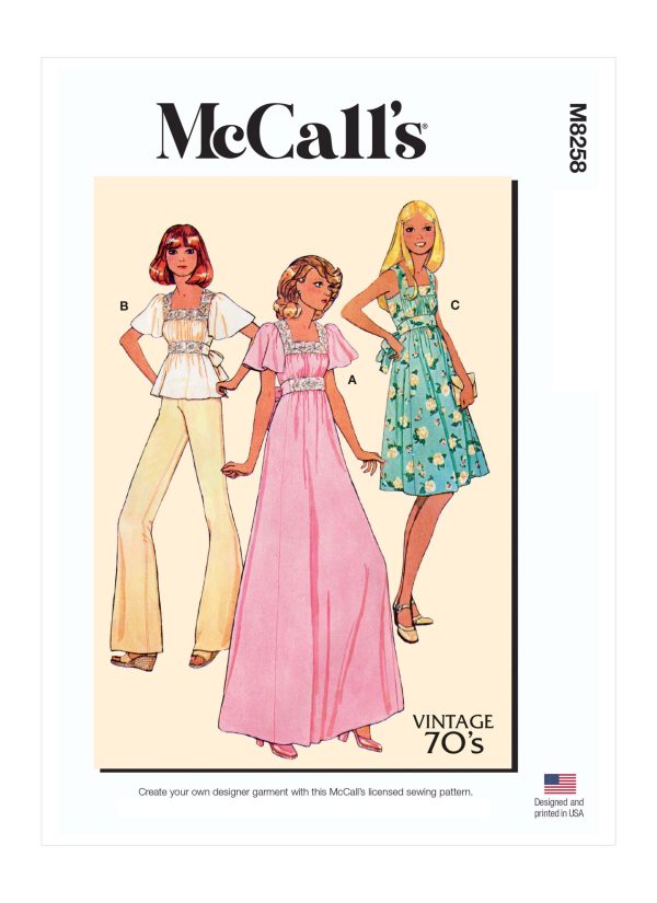 McCall's Sewing Pattern M8258 Misses' Dresses and Top