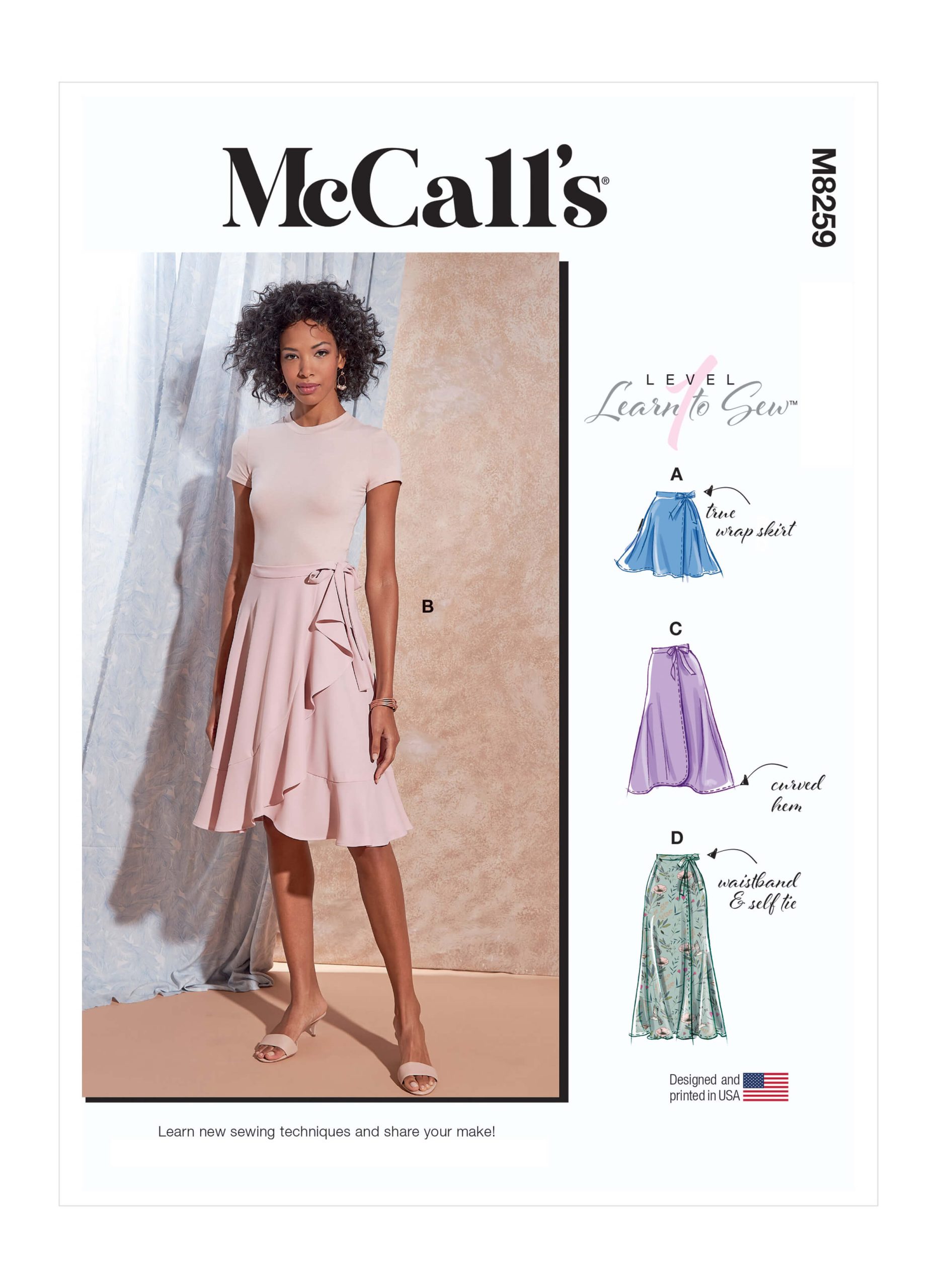 McCall’s Sewing Pattern M8259 Misses’ Skirts