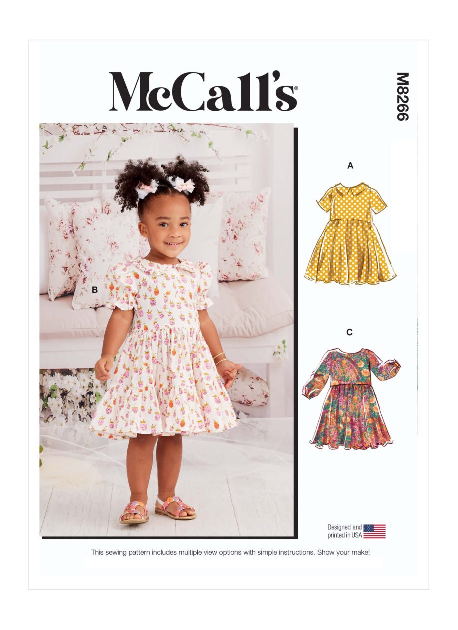 McCall's Sewing Pattern M8266 Toddlers' Dresses