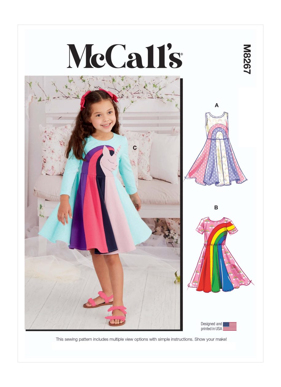 McCall's Sewing Pattern M8267 Children's Knit Dresses