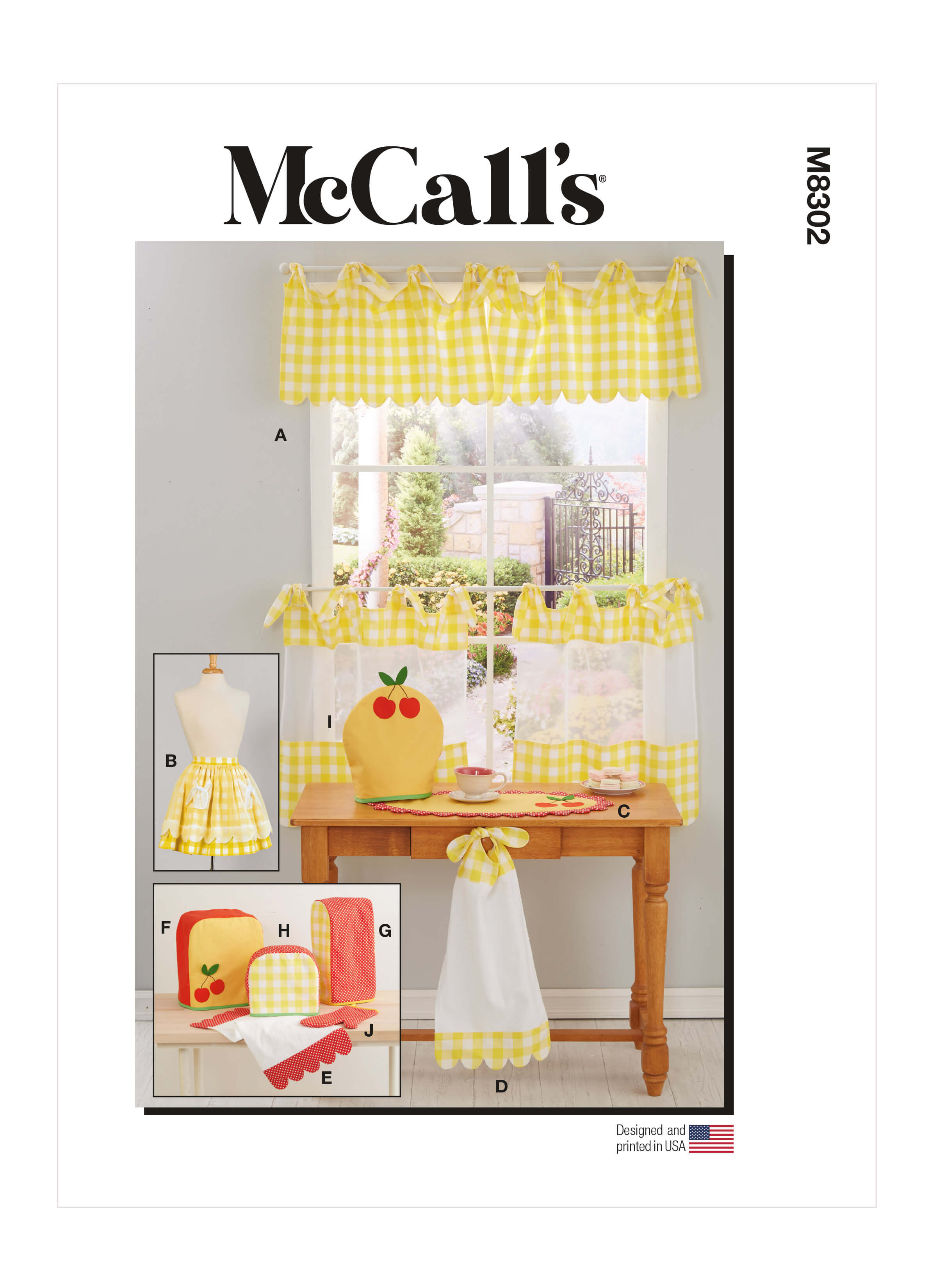 McCall's Sewing Pattern M8302 Kitchen Décor and Apron
