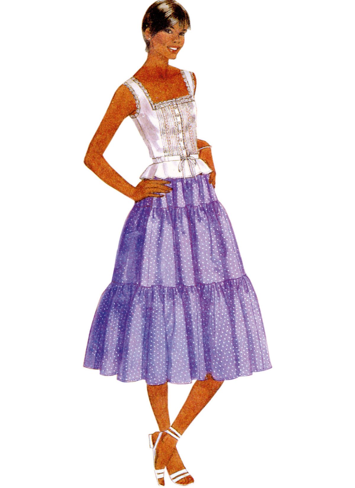 McCall's Sewing Pattern M8306 Misses' Top and Skirts by Laura Ashley