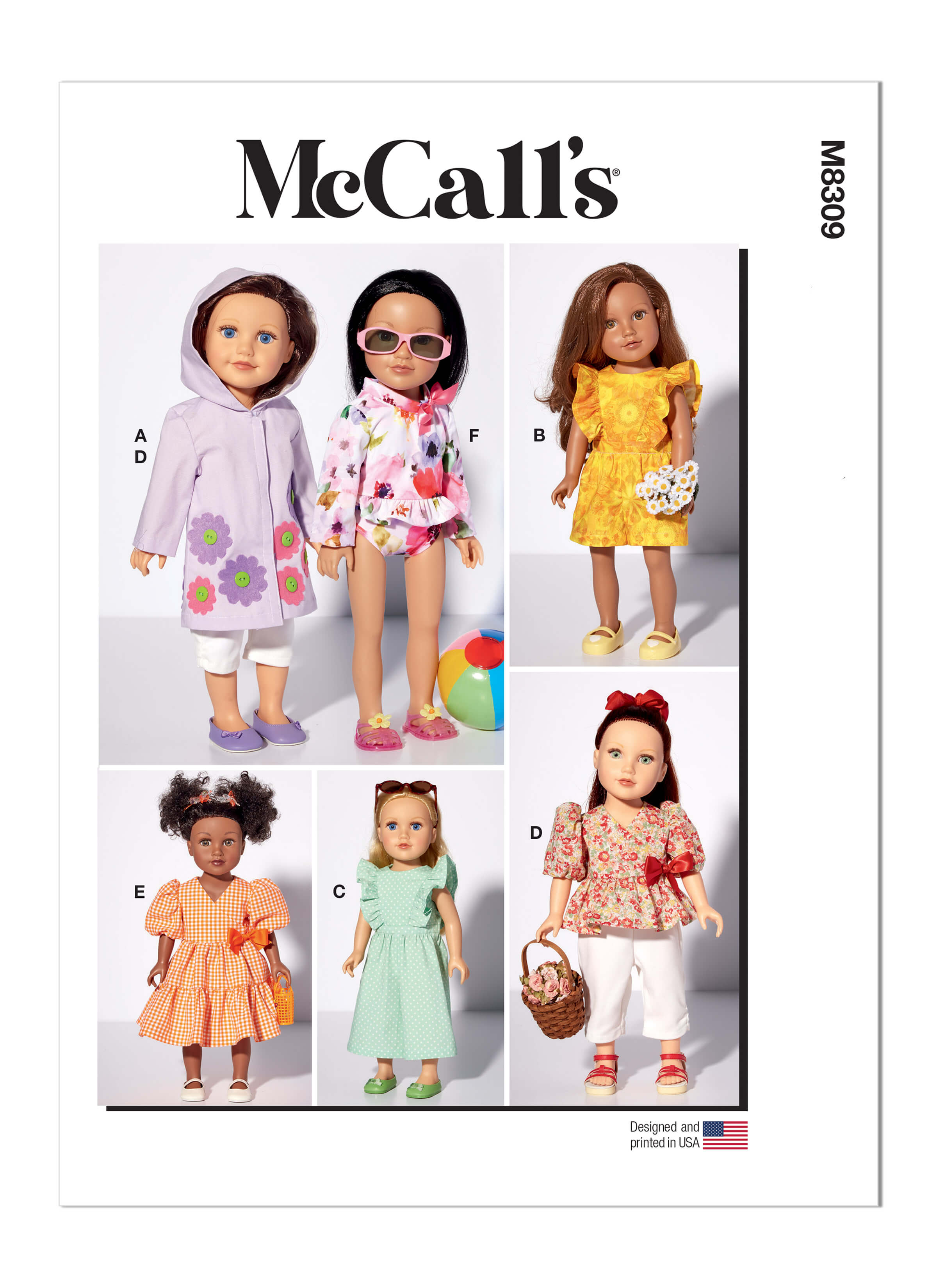 McCall's Sewing Pattern M8309 18" Doll Clothes