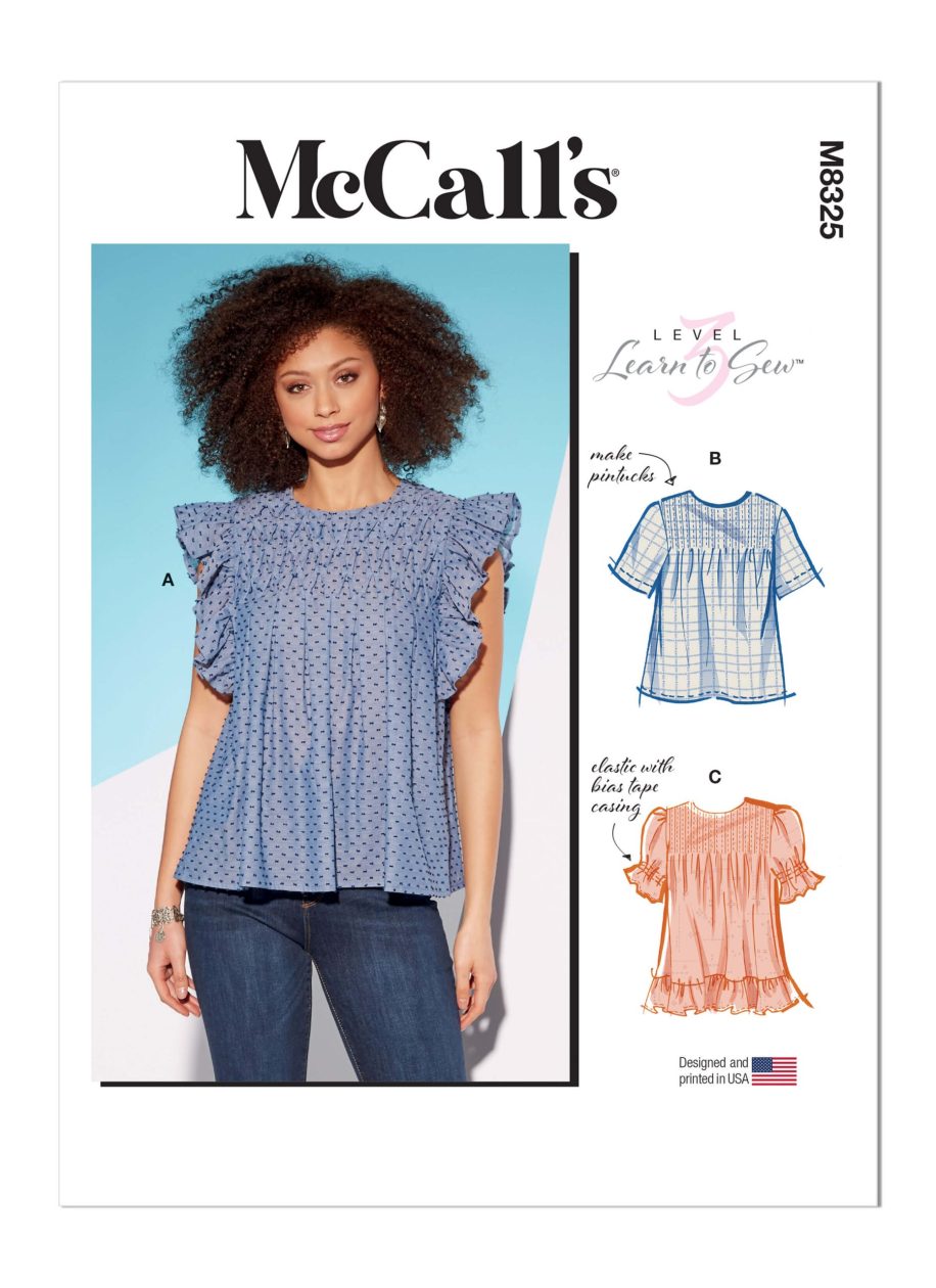 McCall’s Sewing Pattern M8325 Misses’ Tops - Sewdirect