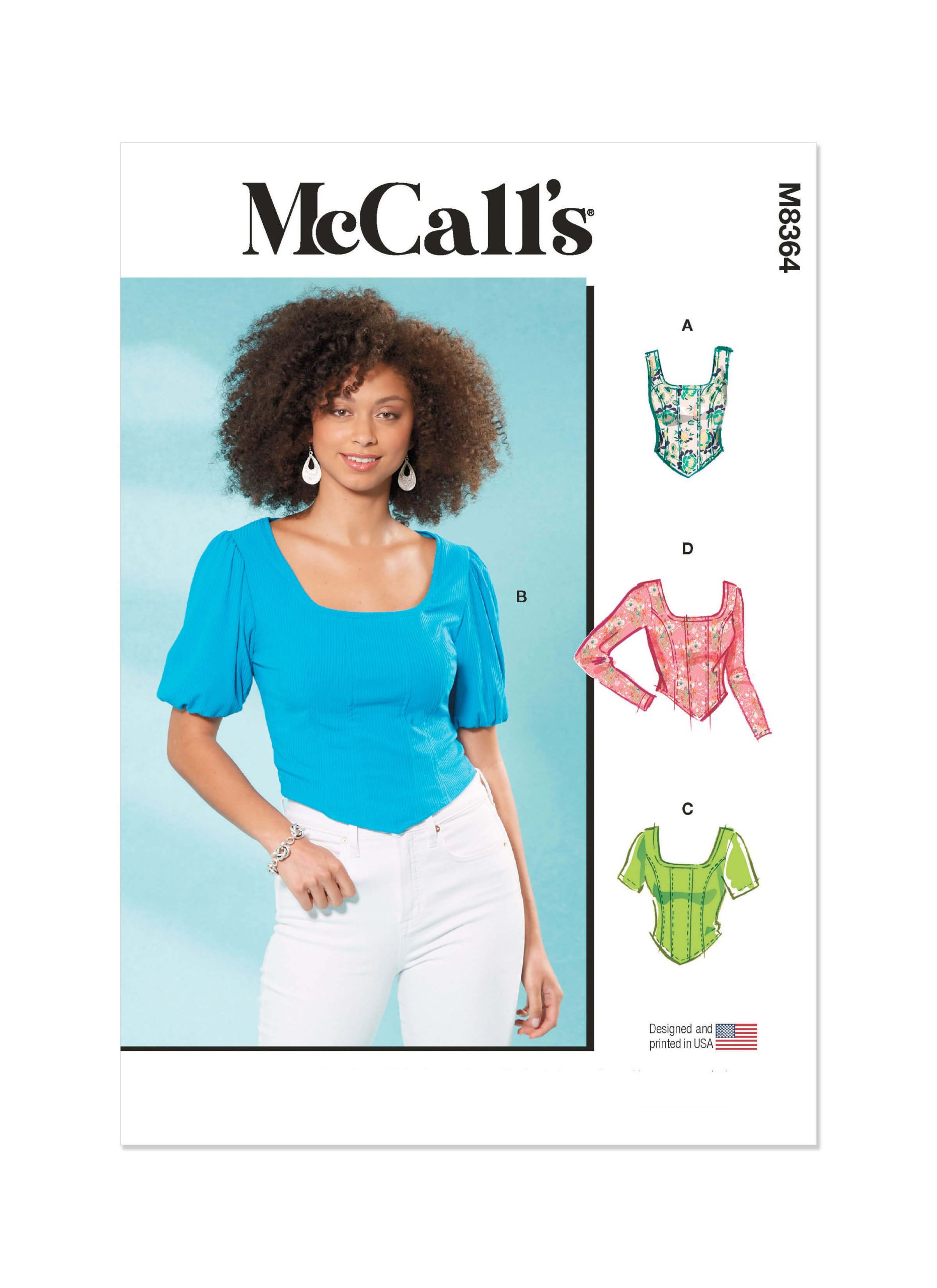 McCall's Sewing Pattern M8364 Misses' Knit Corset Tops - Sewdirect
