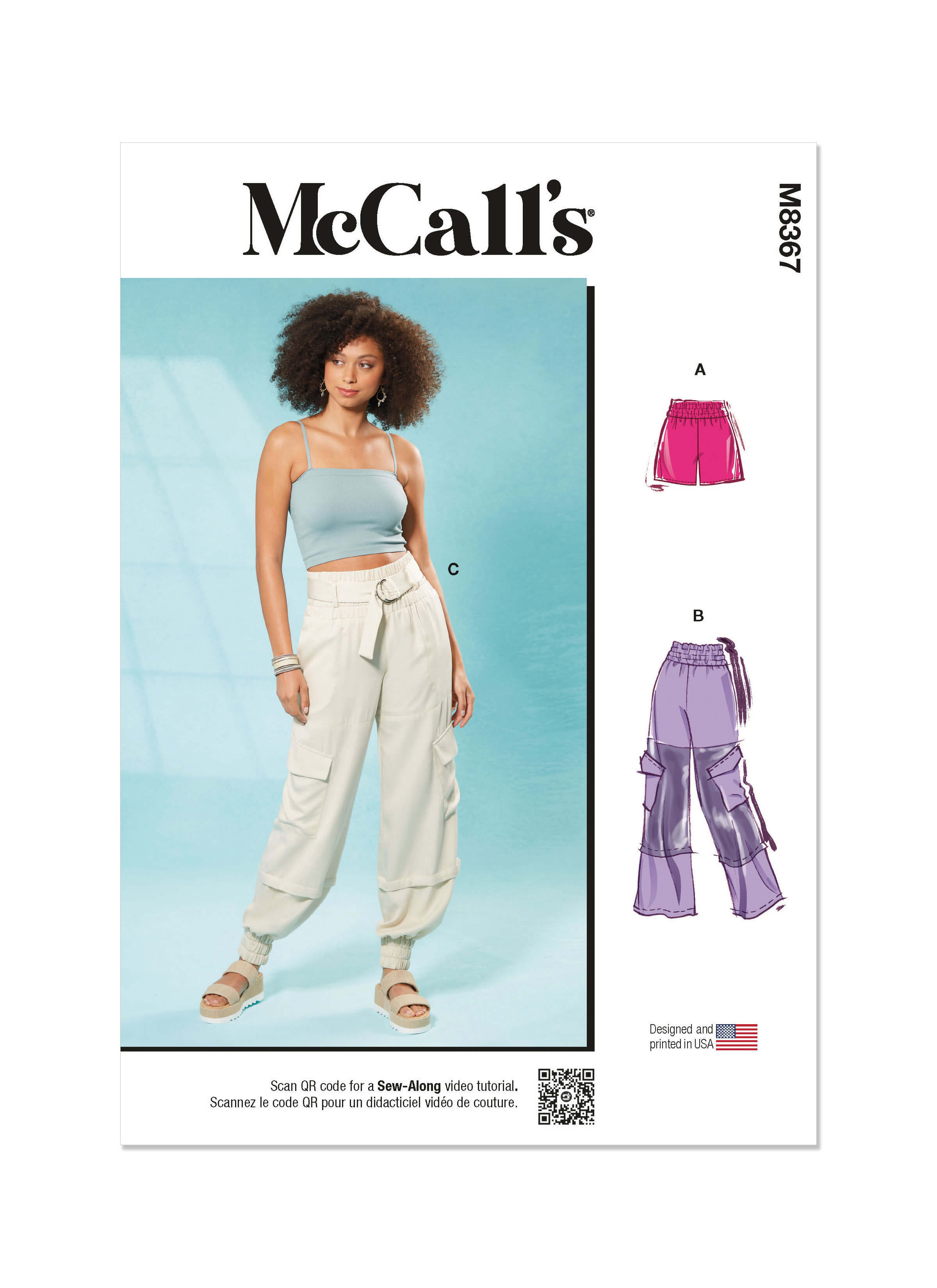 McCall's Sewing Pattern M8367 Misses' Trousers and Shorts