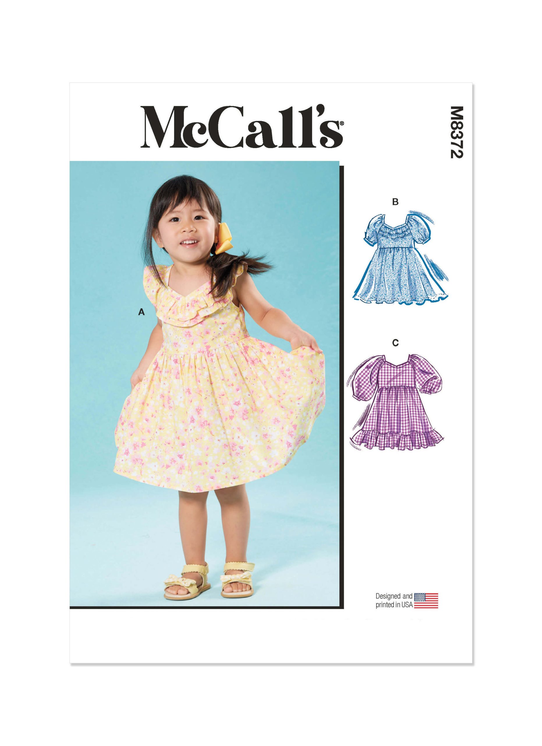 McCall’s Sewing Pattern M8372 Toddlers’ Dresses - Sewdirect