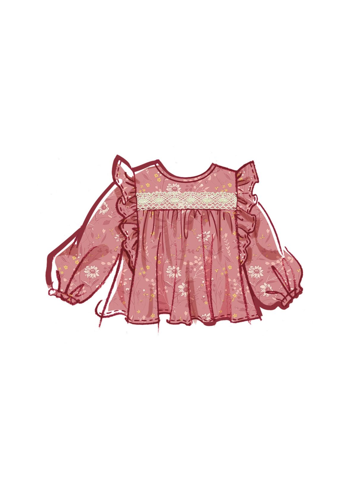 McCall's Sewing Pattern M8373 Children's and Girls' Top and Skirt