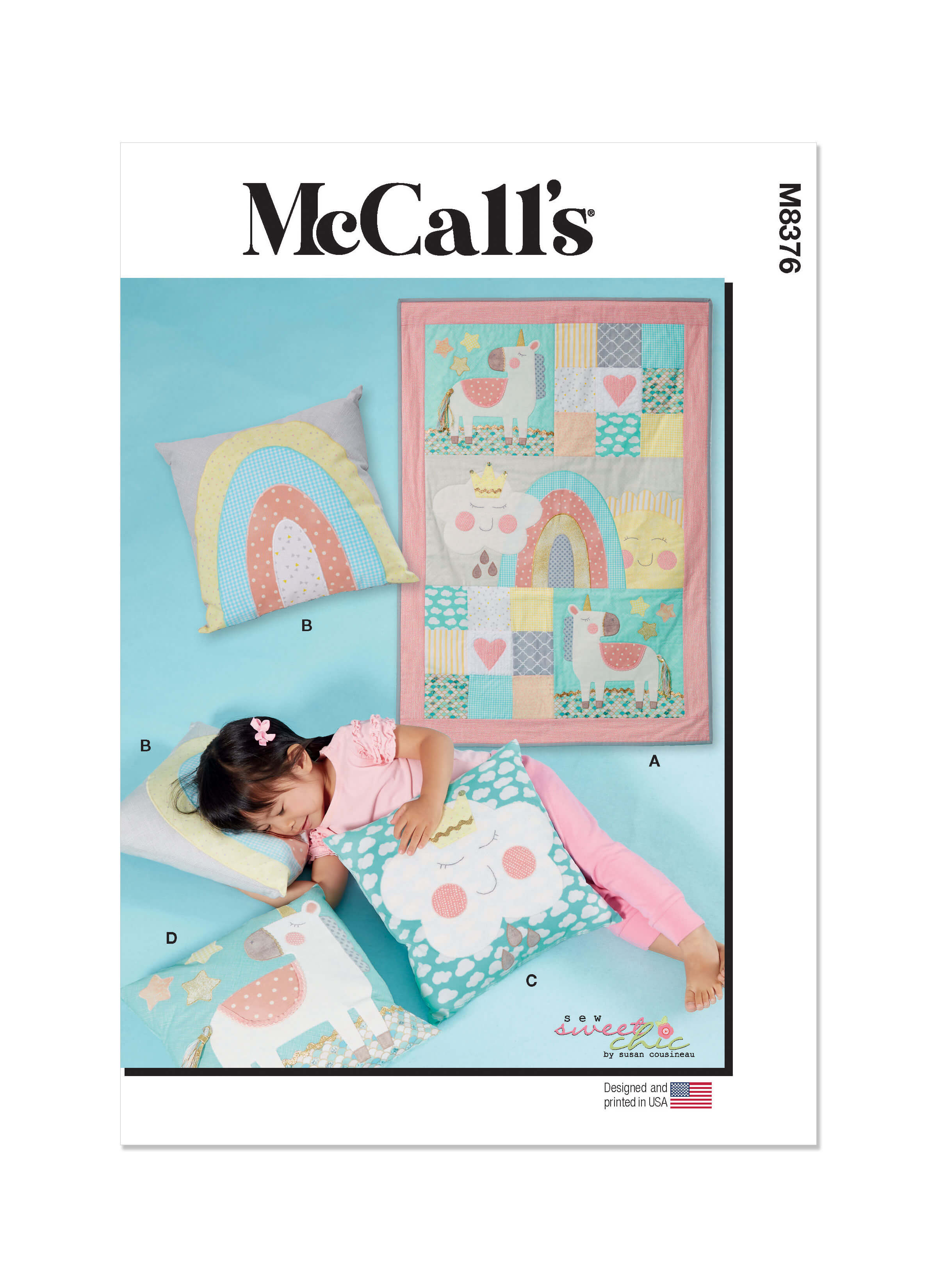 McCall's Sewing Pattern M8376 or Wall Hanging and Cushions Sew Sweet Chic by Susan Cousineau