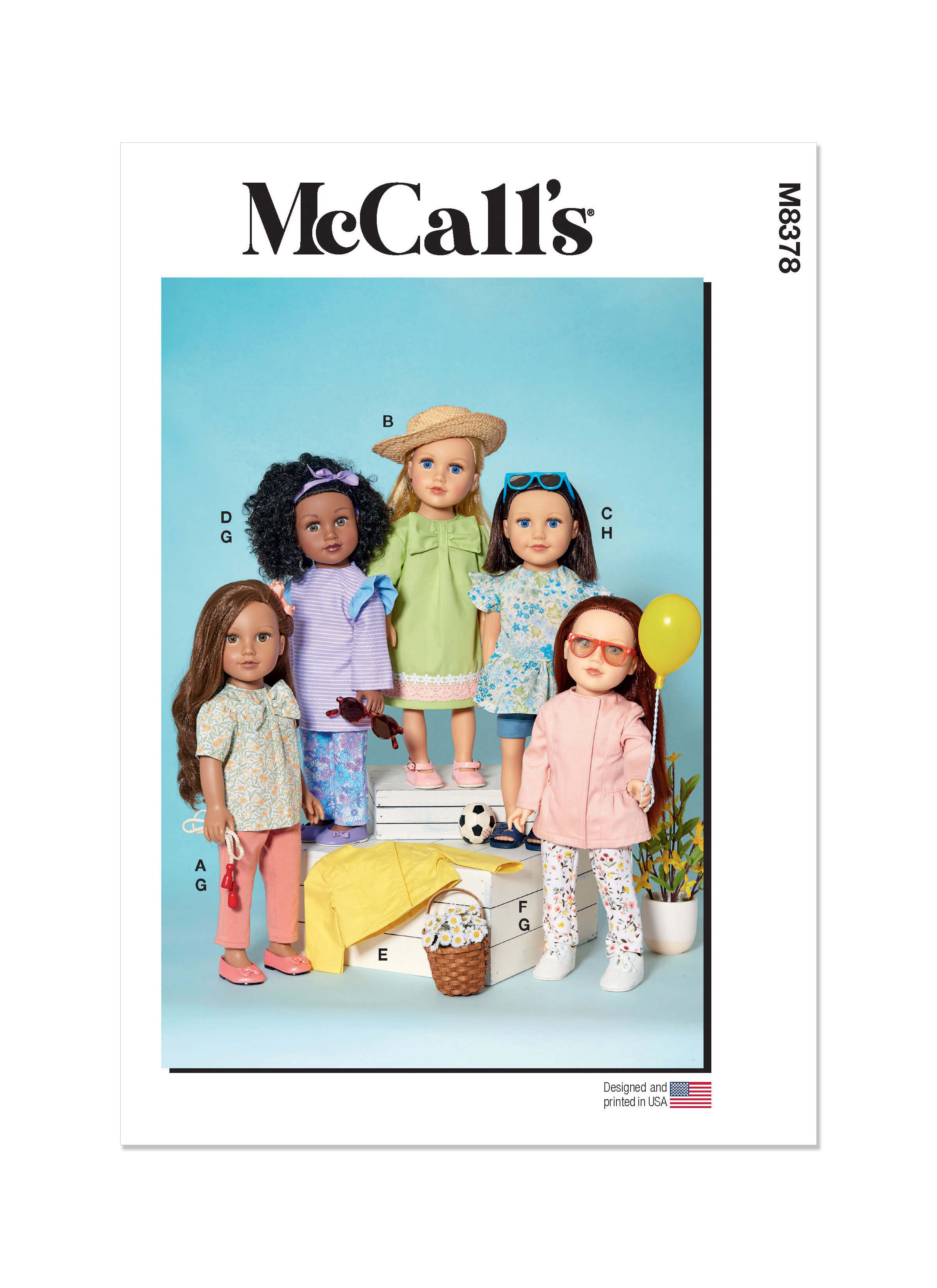 McCall's Sewing Pattern M8378 18" Doll Clothes
