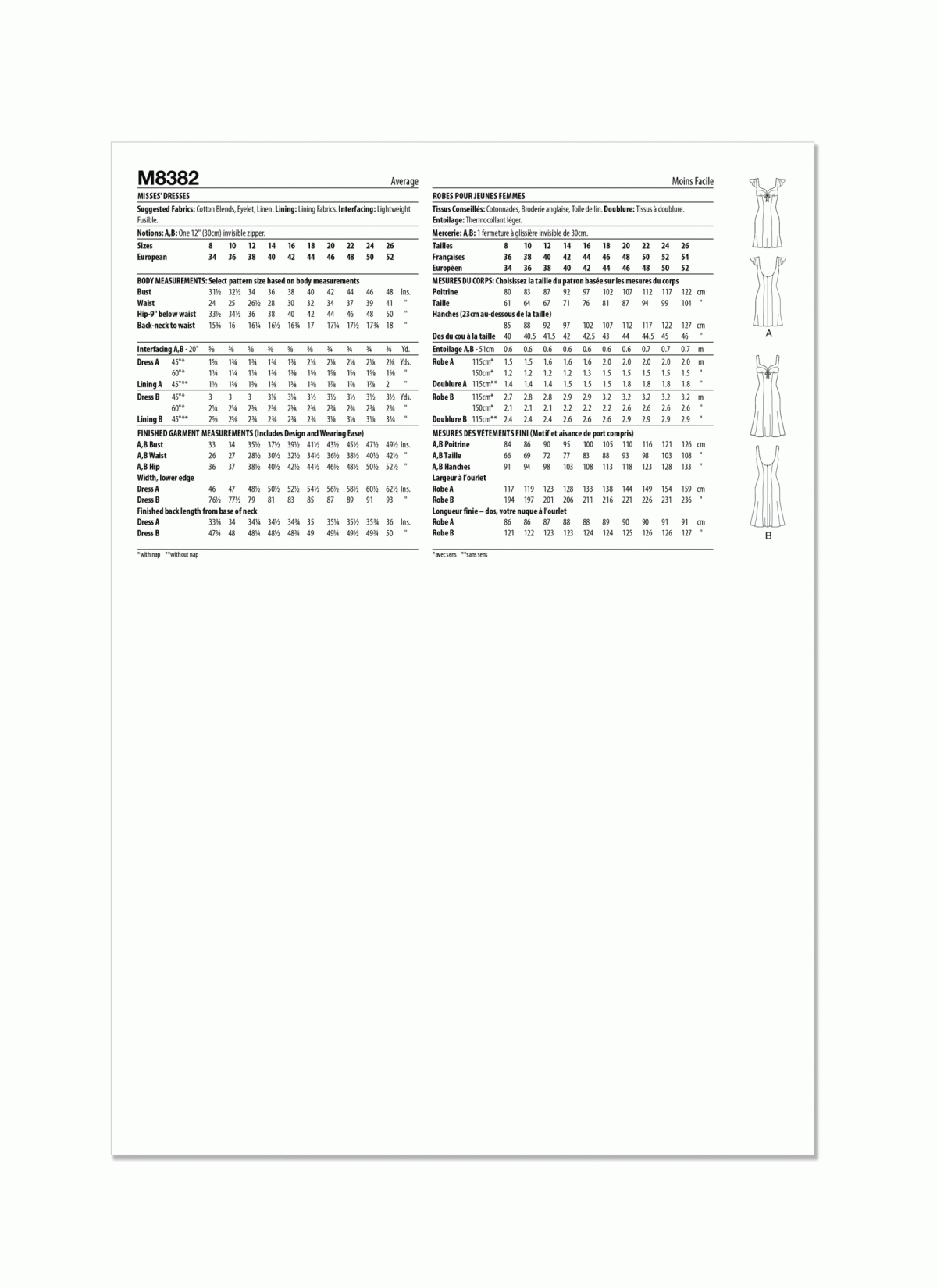 McCall's Sewing Pattern M8382 Misses' Dresses by Brandi Joan