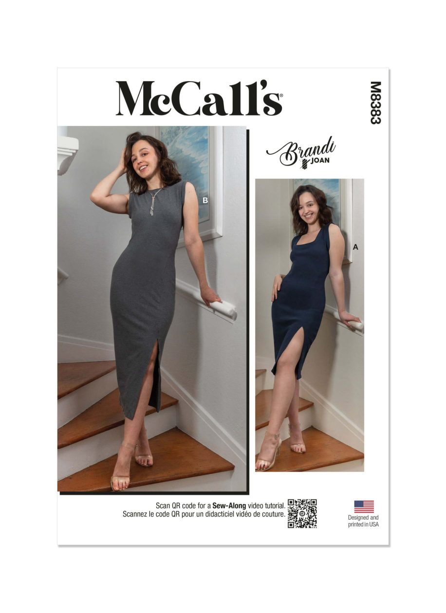 McCall's Sewing Pattern M8383 Misses' Knit Dresses by Brandi Joan