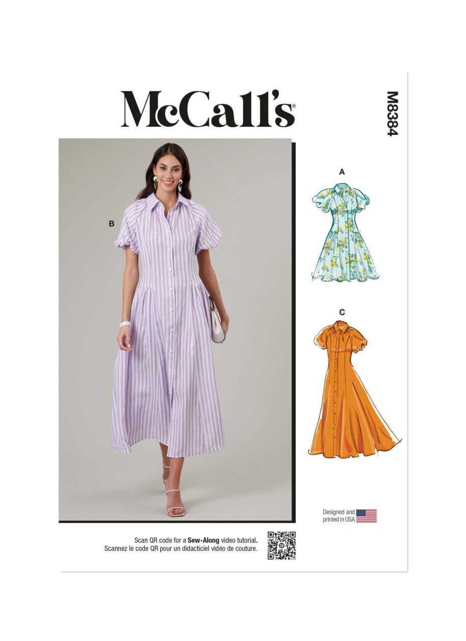 McCall's Sewing Pattern M8384 Misses' Shirtdress