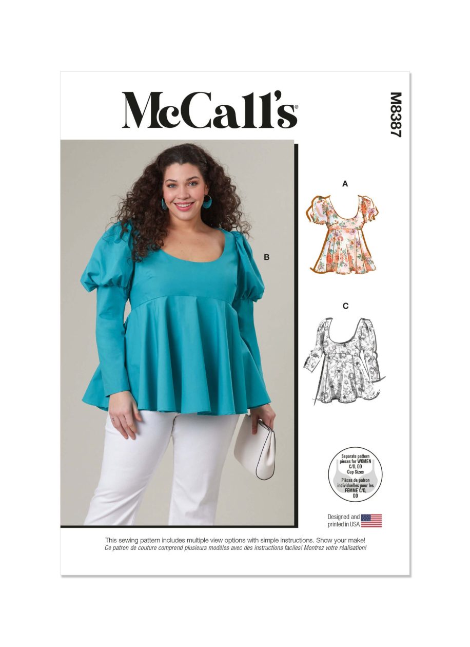 McCall's Sewing Pattern M8387 Women's Tops