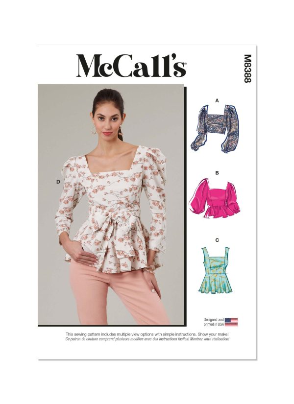 McCall's Sewing Pattern M8388 Misses' Tops