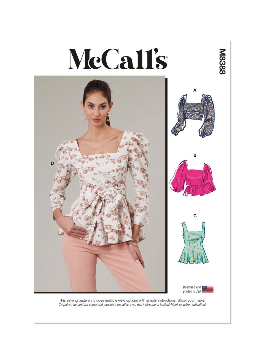 McCall's Sewing Pattern M8388 Misses' Tops