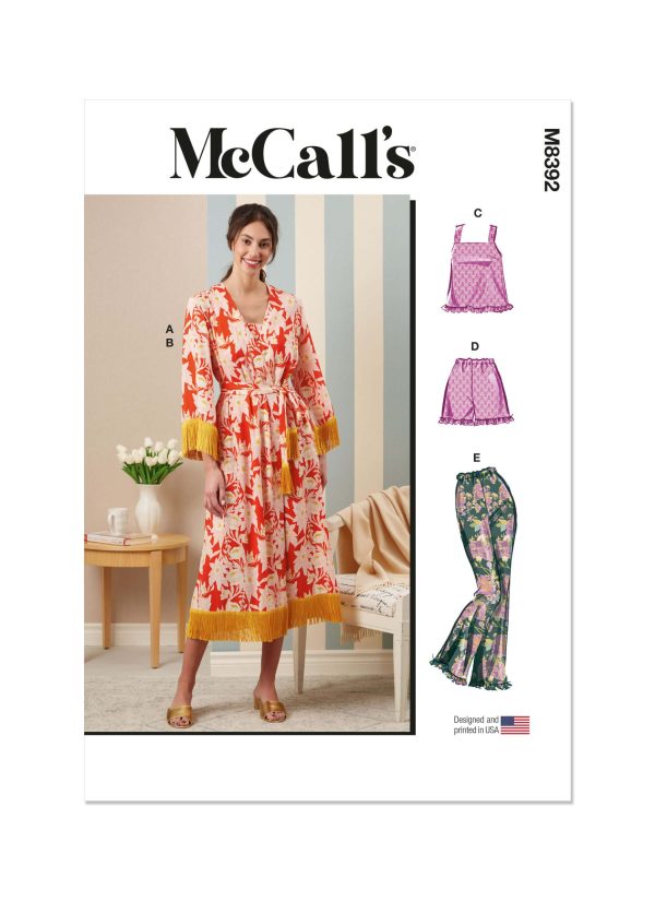 McCall's Sewing Pattern M8392 Misses' Sleepwear
