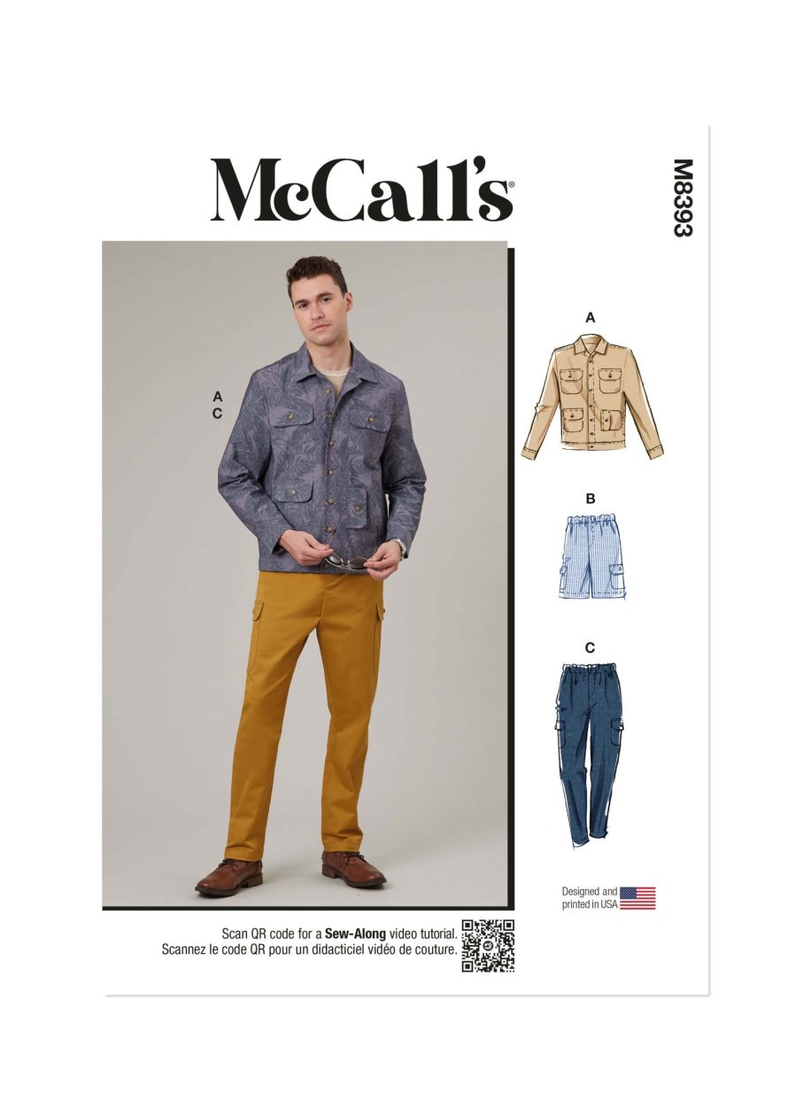 McCall's Sewing Pattern M8393 Men's Jacket, Shorts and Trousers