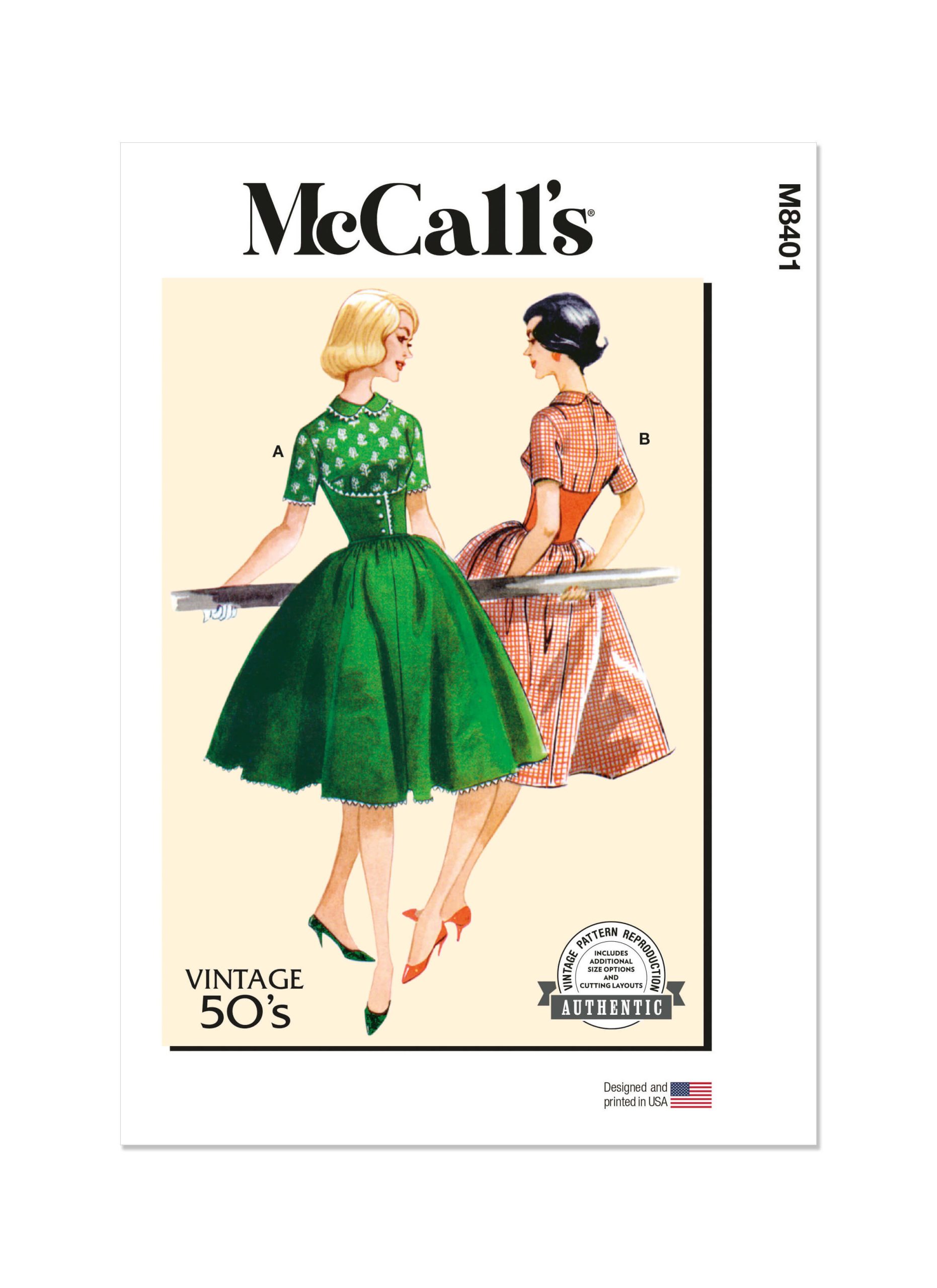 McCall’s Sewing Pattern M8401 Misses’ Dresses