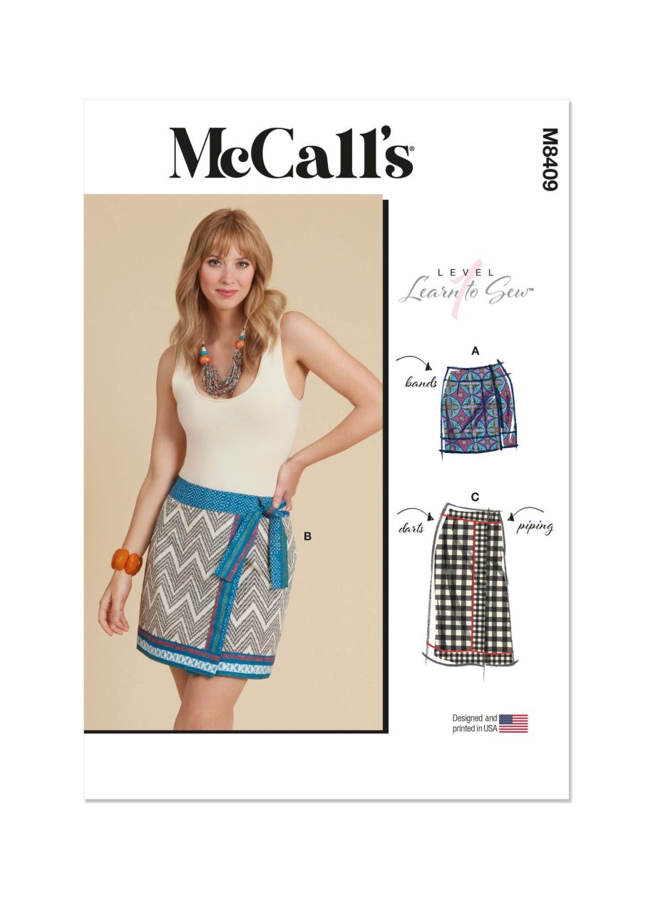 McCall's Sewing Pattern M8409 Misses' Wrap Skirts