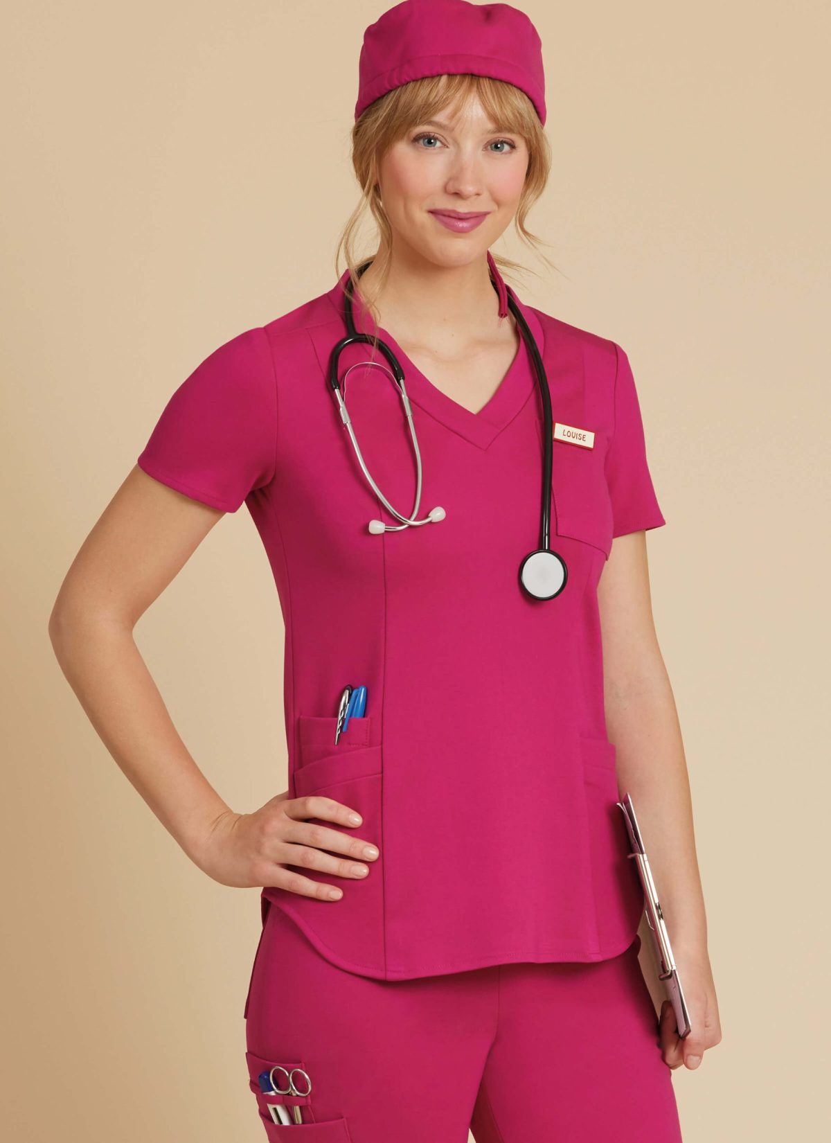 McCall's Sewing Pattern M8421 Misses' Knit Scrub Tops, Trousers, Joggers and Cap