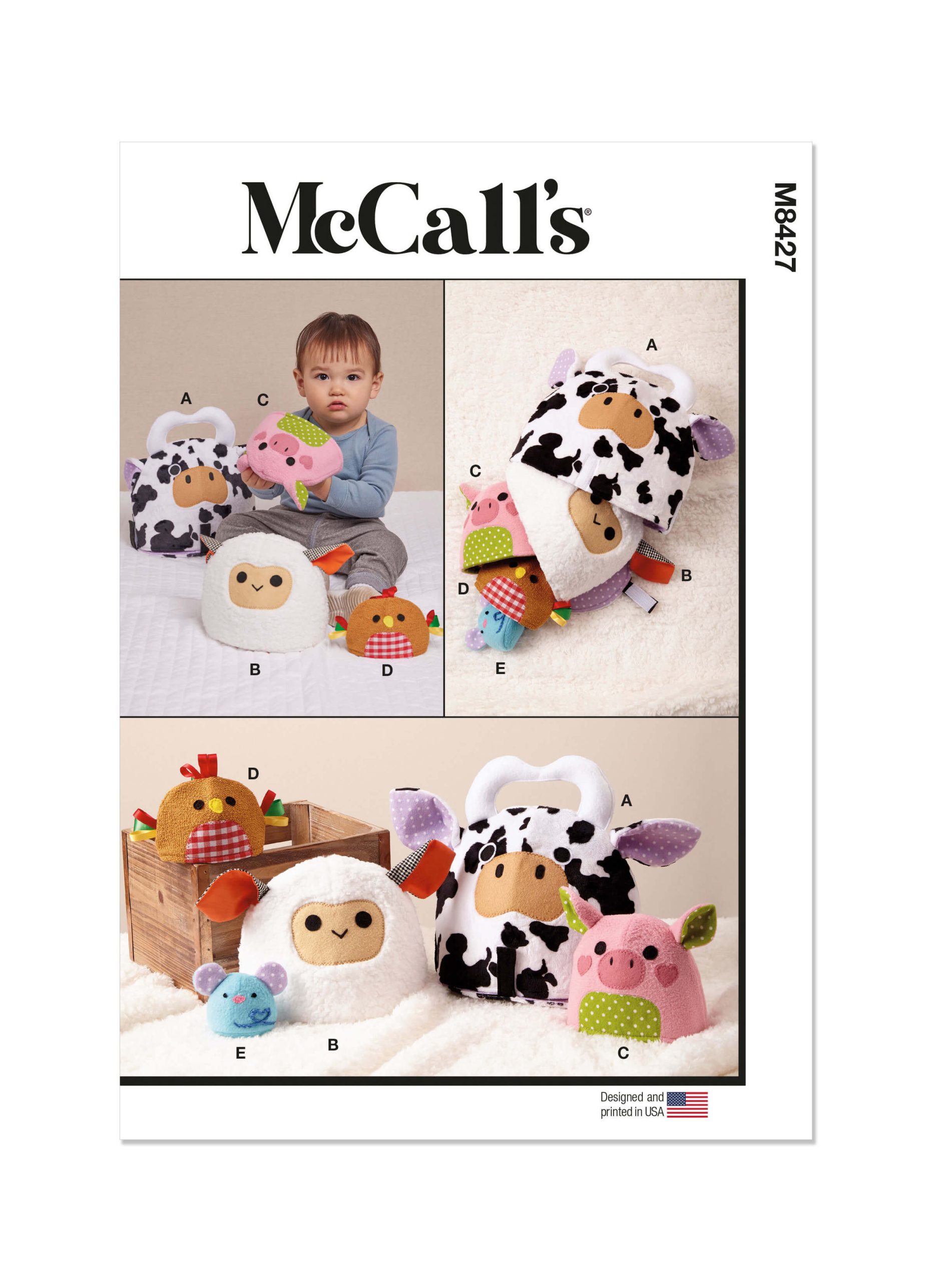 McCall's Sewing Pattern M8427 Plush Nesting Animals - Sewdirect