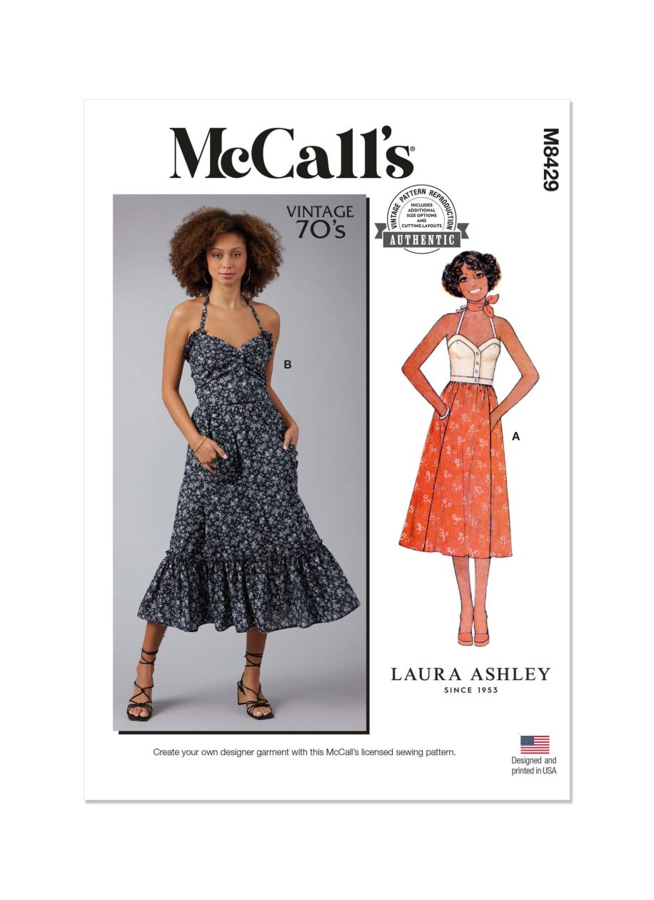 McCall's Sewing Pattern M8429 Misses' Top and Skirt by Laura Ashley