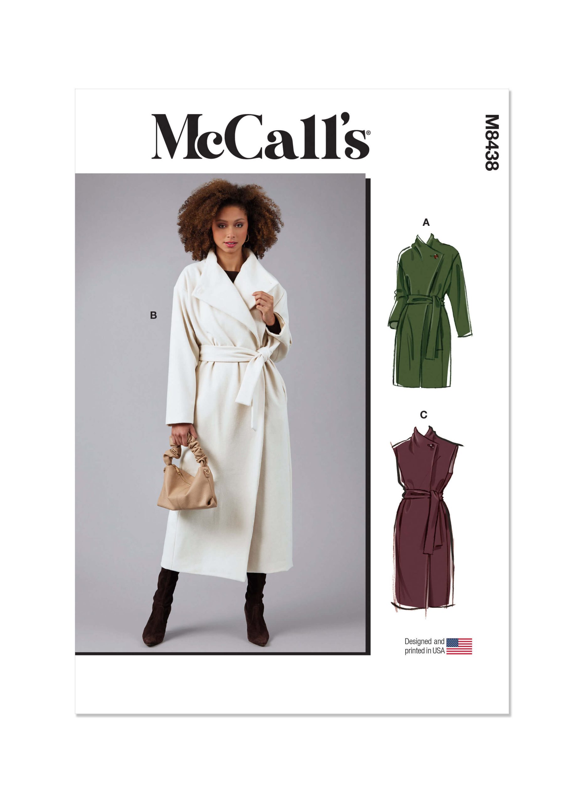 McCall's Sewing Pattern M8438 Misses' Coats and Waistcoat - Sewdirect