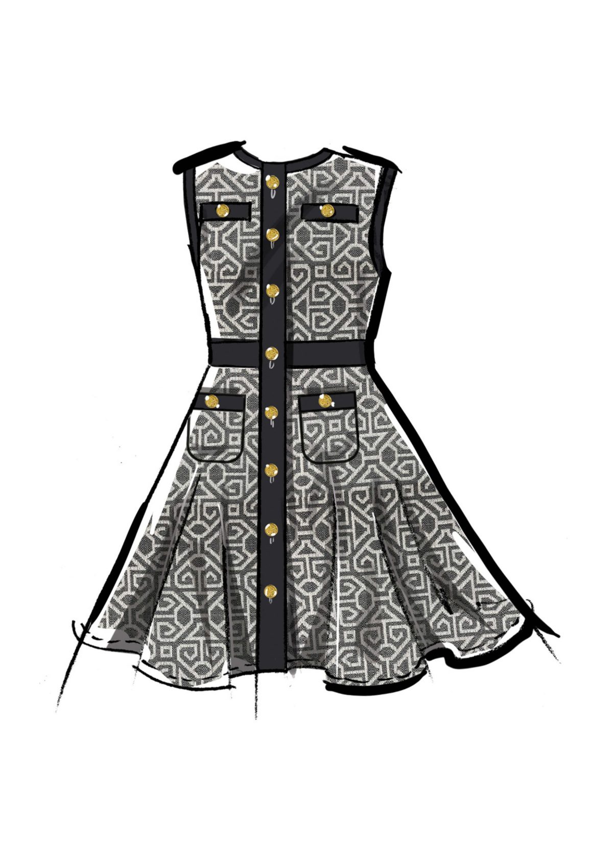 McCall's Sewing Pattern M8445 Girls' Knit Dresses