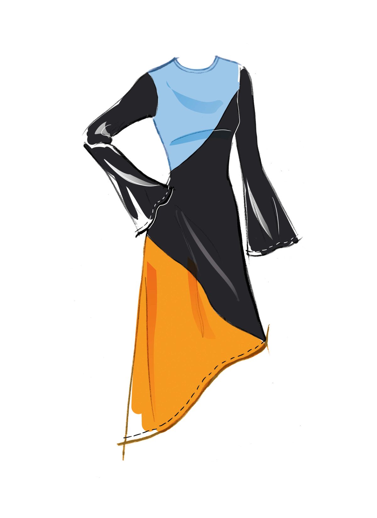 McCall's Sewing Pattern M8448 Misses' Knit Dress With Sleeve Variations