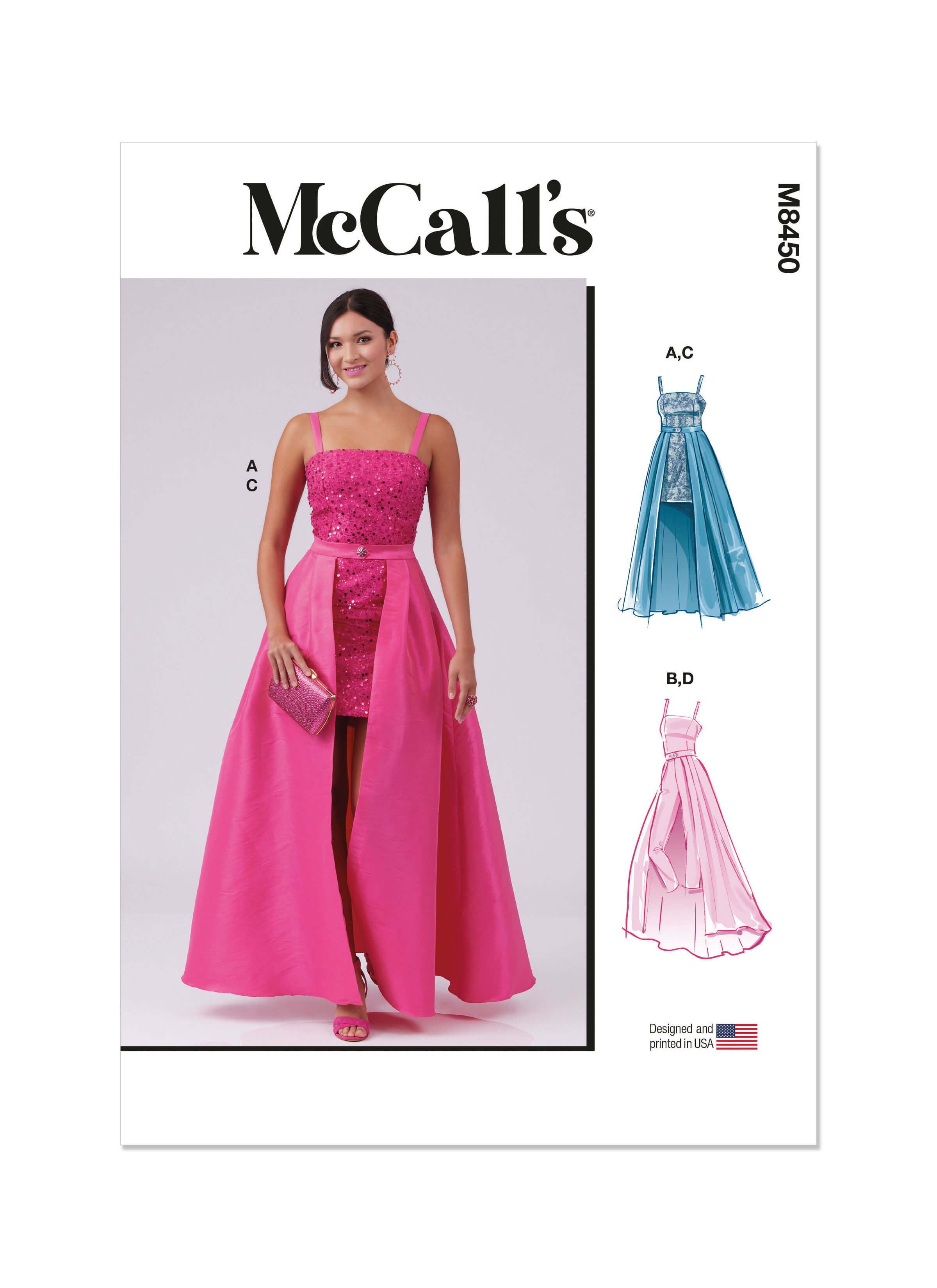 McCall's Sewing Pattern M8450 Misses' and Women's Dress, Jumpsuit and Overskirt