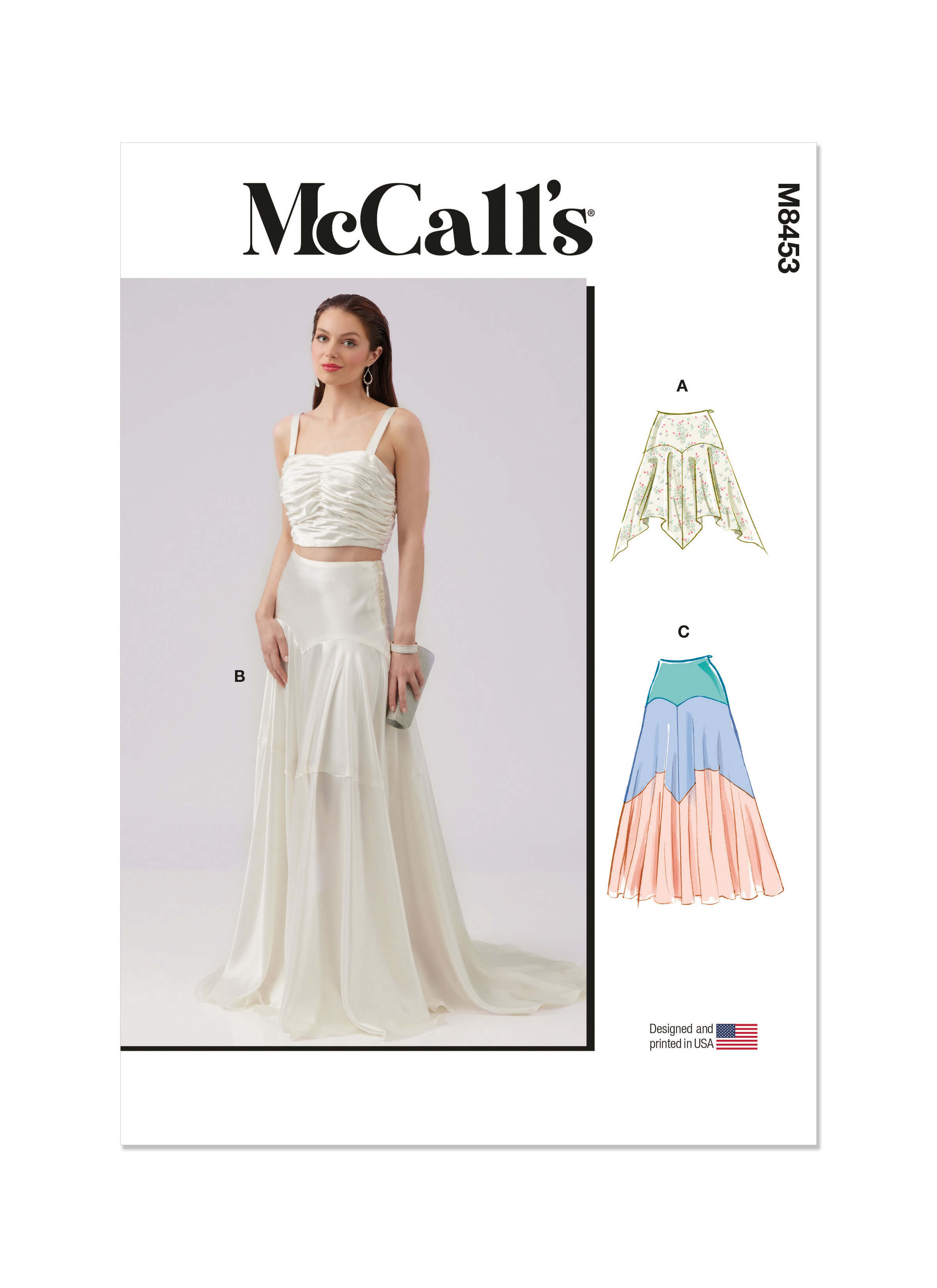 McCall's Sewing Pattern M8453 Misses' Skirt In Two Lengths