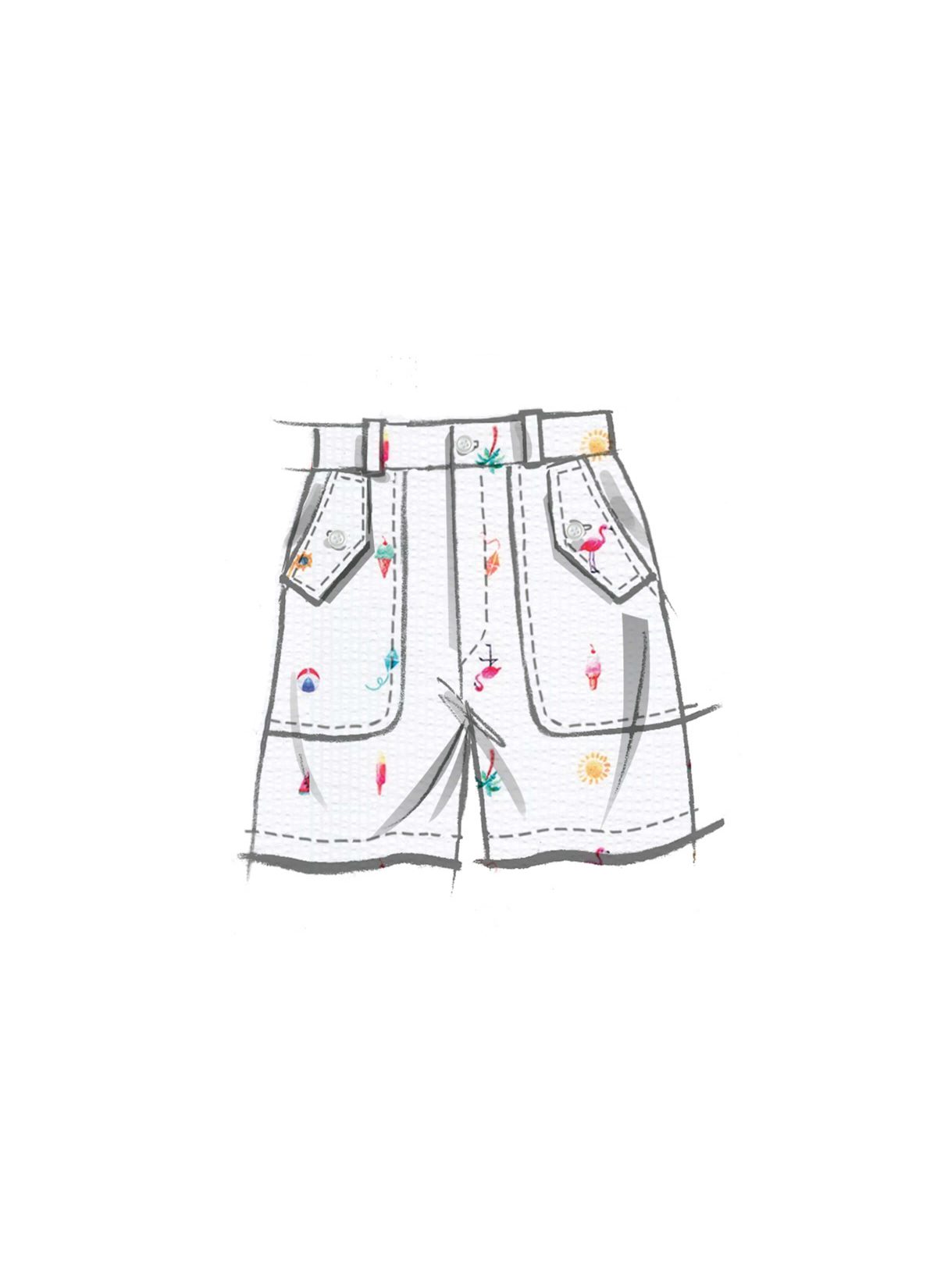 McCall's Sewing Pattern M8462 Girls' and Boys' Shirt, Trousers, Shorts and Girls' Dress