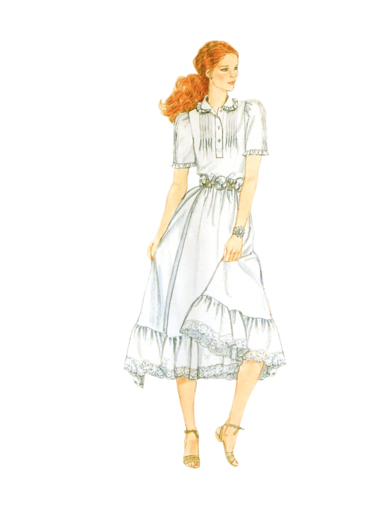 McCall's Sewing Pattern M8463 Misses' Blouse, Waistcoat, Skirt and Petticoat by Laura Ashley