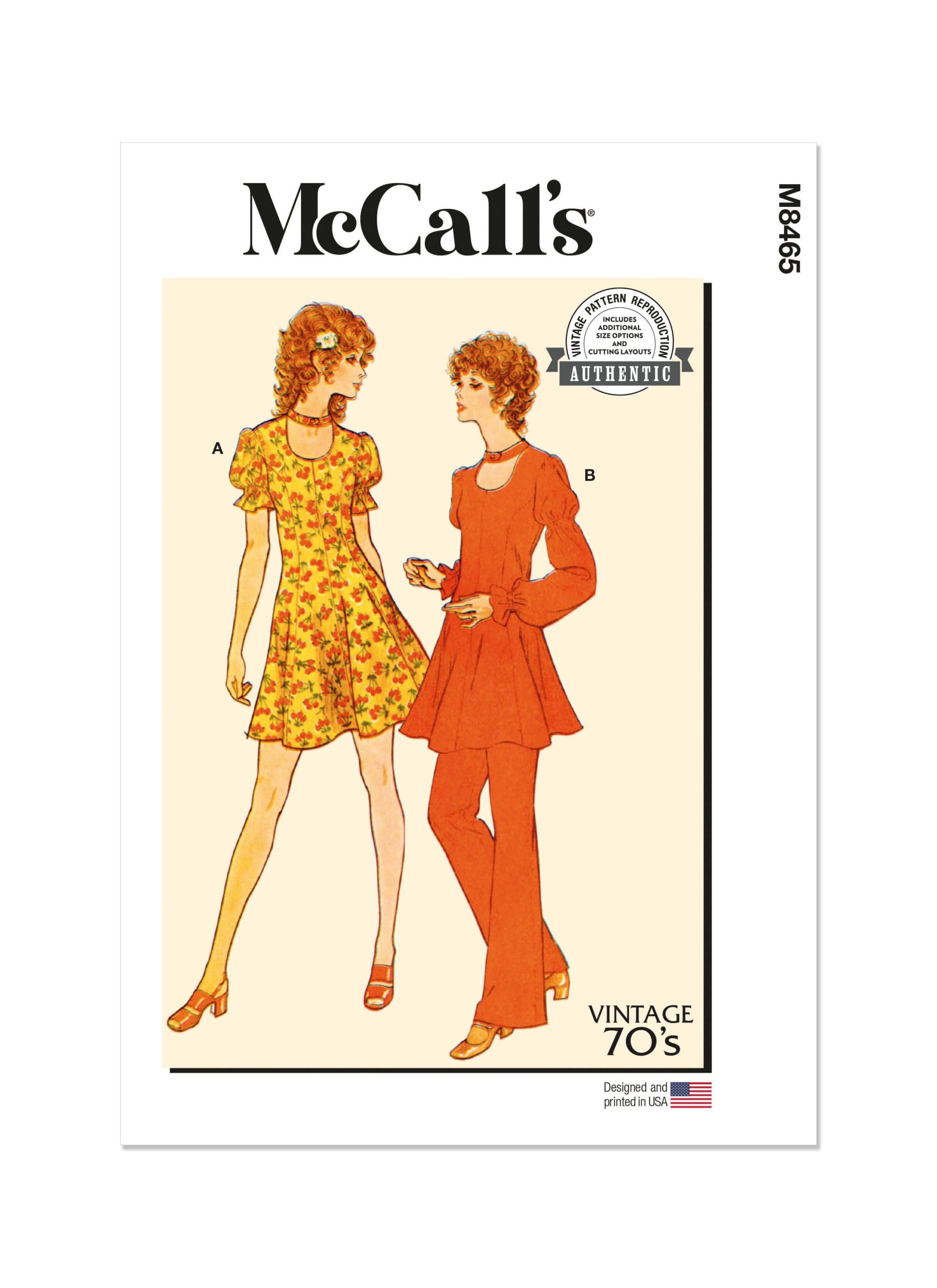 McCall’s Sewing Pattern M8465 Misses’ Dress, Tunic, Trousers and Undershorts