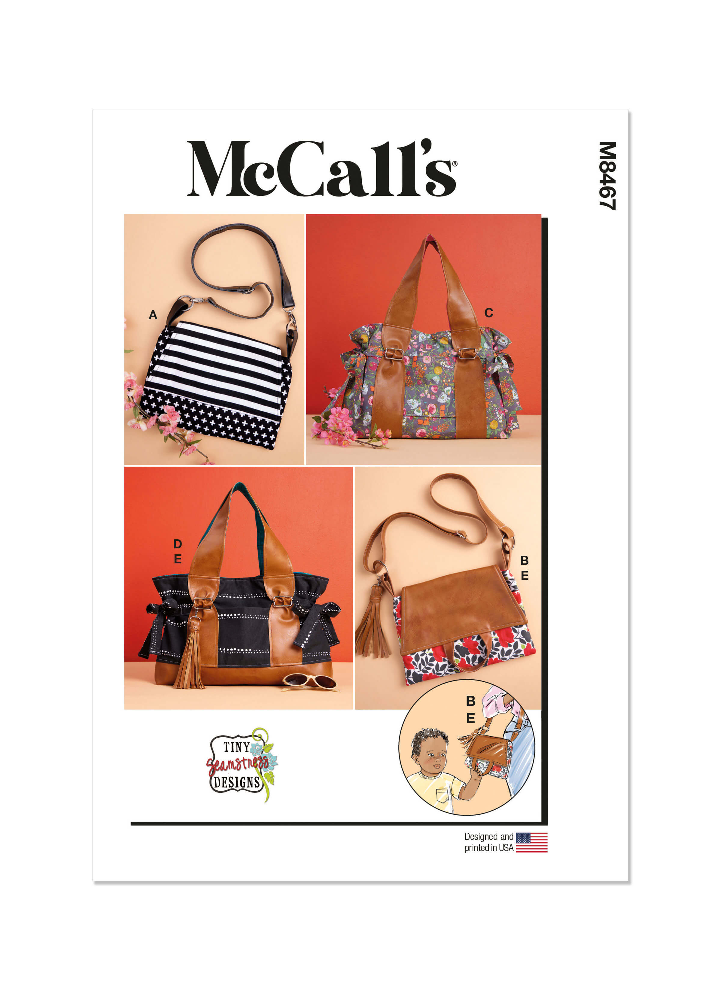 McCall's Sewing Pattern M8467 Bags by Tiny Seamstress Designs