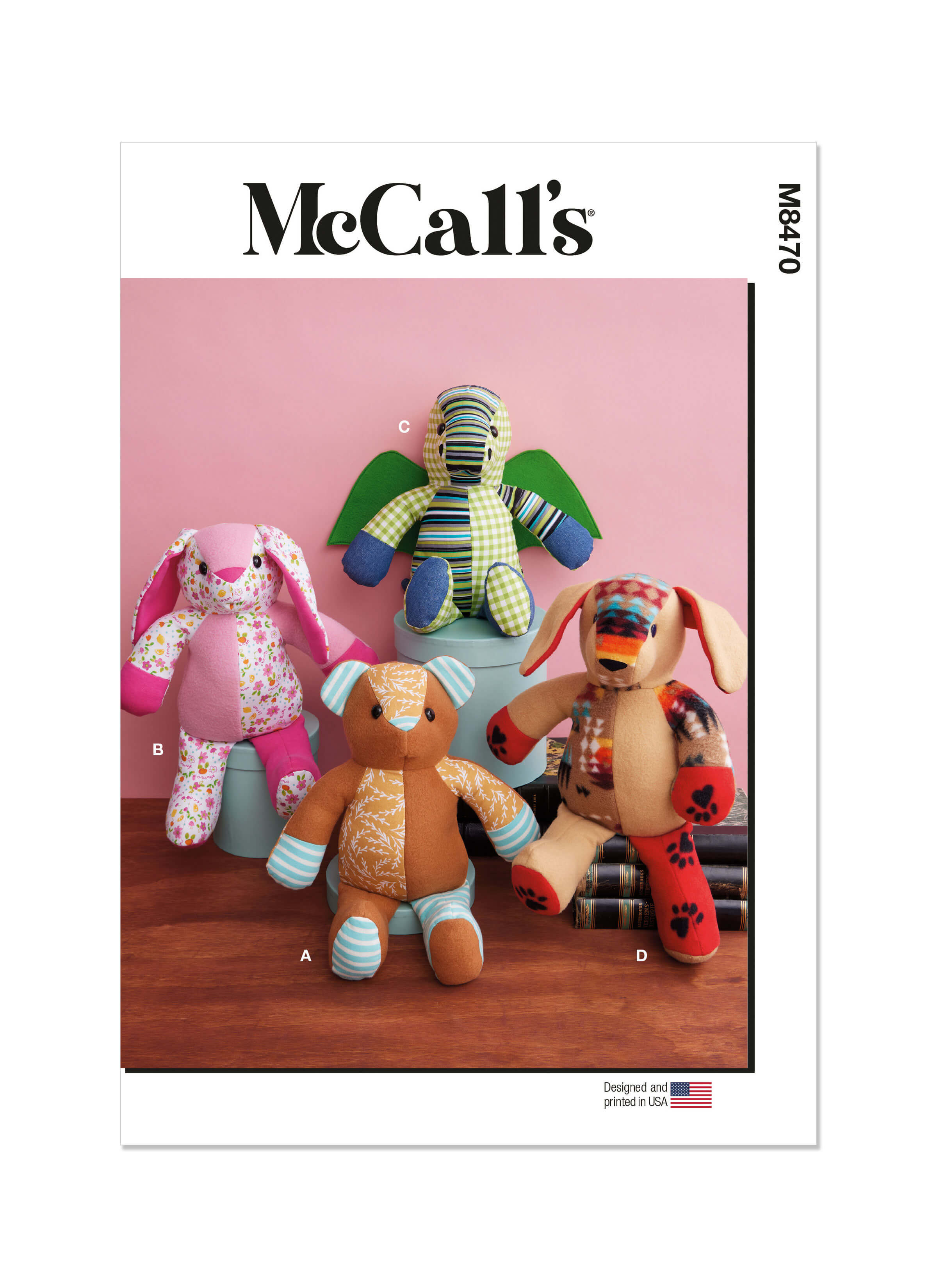 McCall's Sewing Pattern M8470 Plush Animals