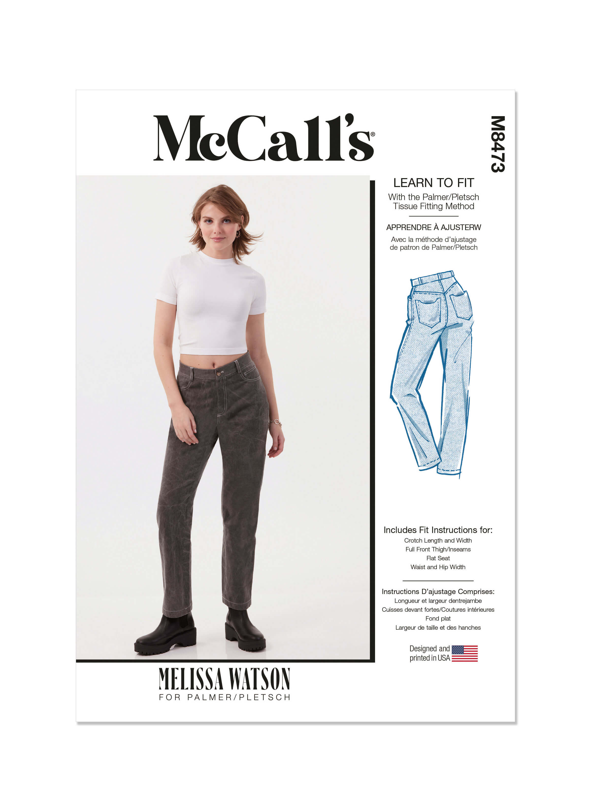 McCall's Sewing Pattern M8473 Misses' Trousers by Melissa Watson