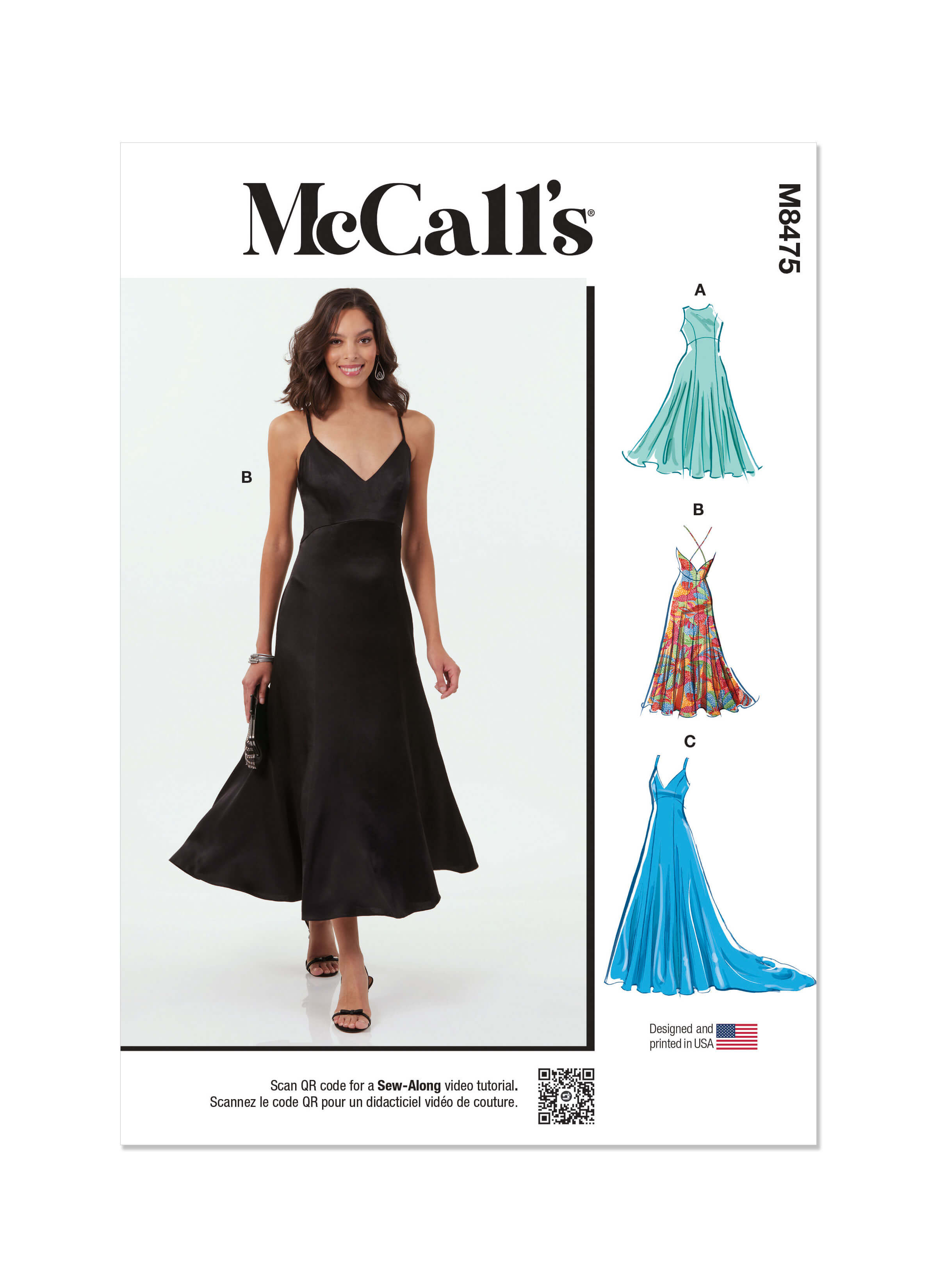McCall's Sewing Pattern M8475 Misses' and Women's Evening Dresses