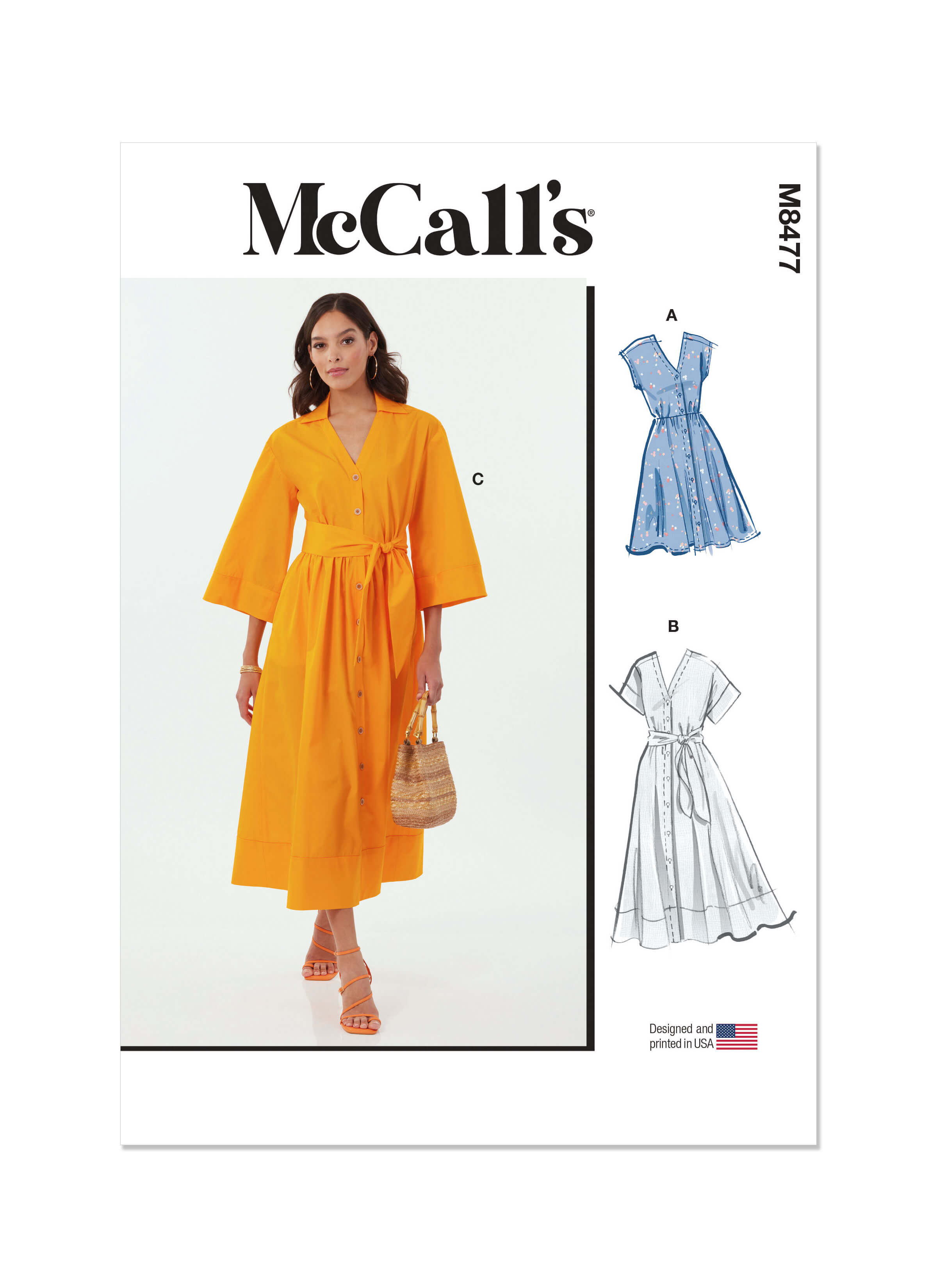 McCall's Sewing Pattern M8477 Misses' Shirtdresses