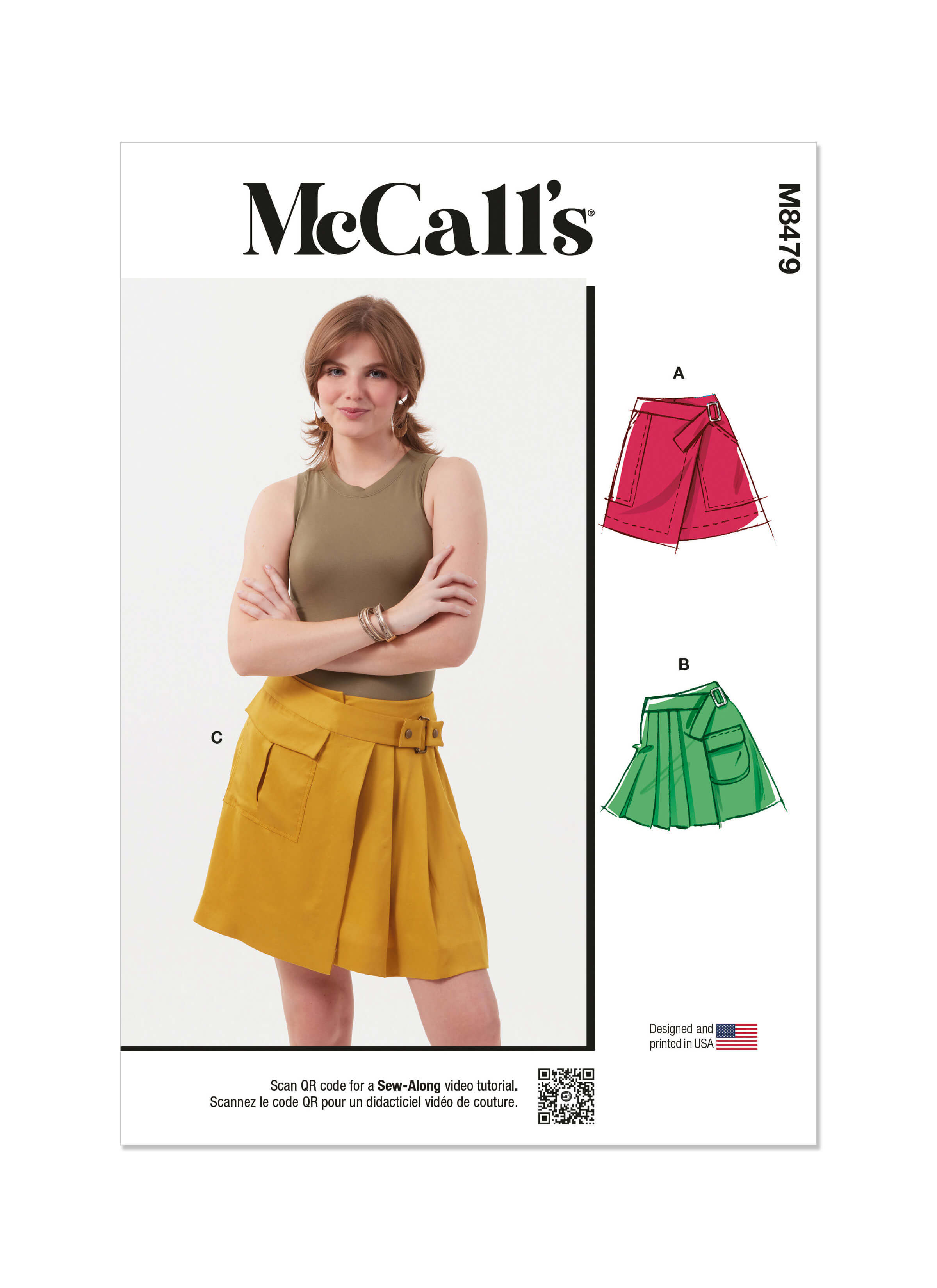 McCall's Sewing Pattern M8479 Misses' Wrap Skirts